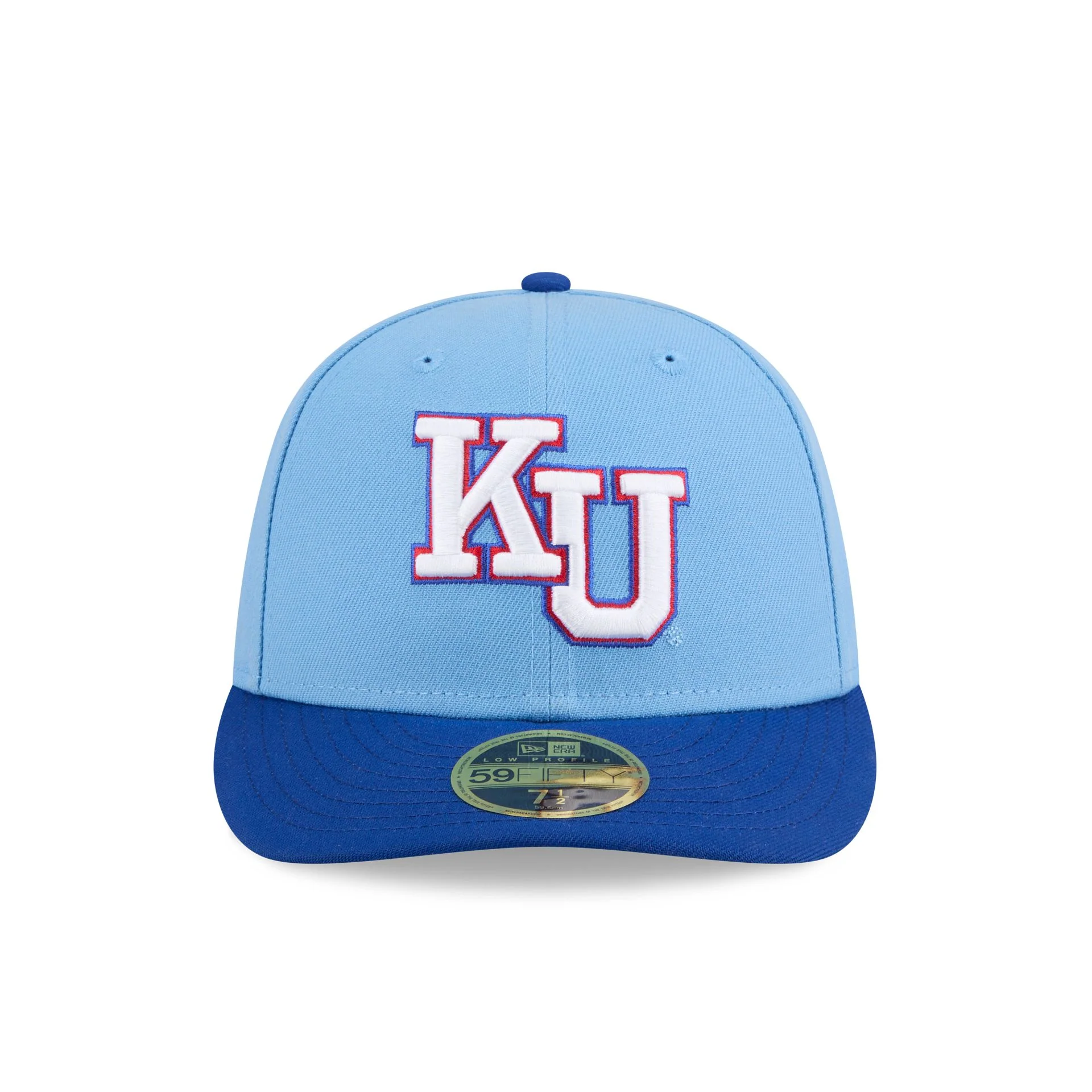 New Era x adidas Kansas Jayhawks Sky Blue Low Profile 59FIFTY Fitted Hat - Image 2