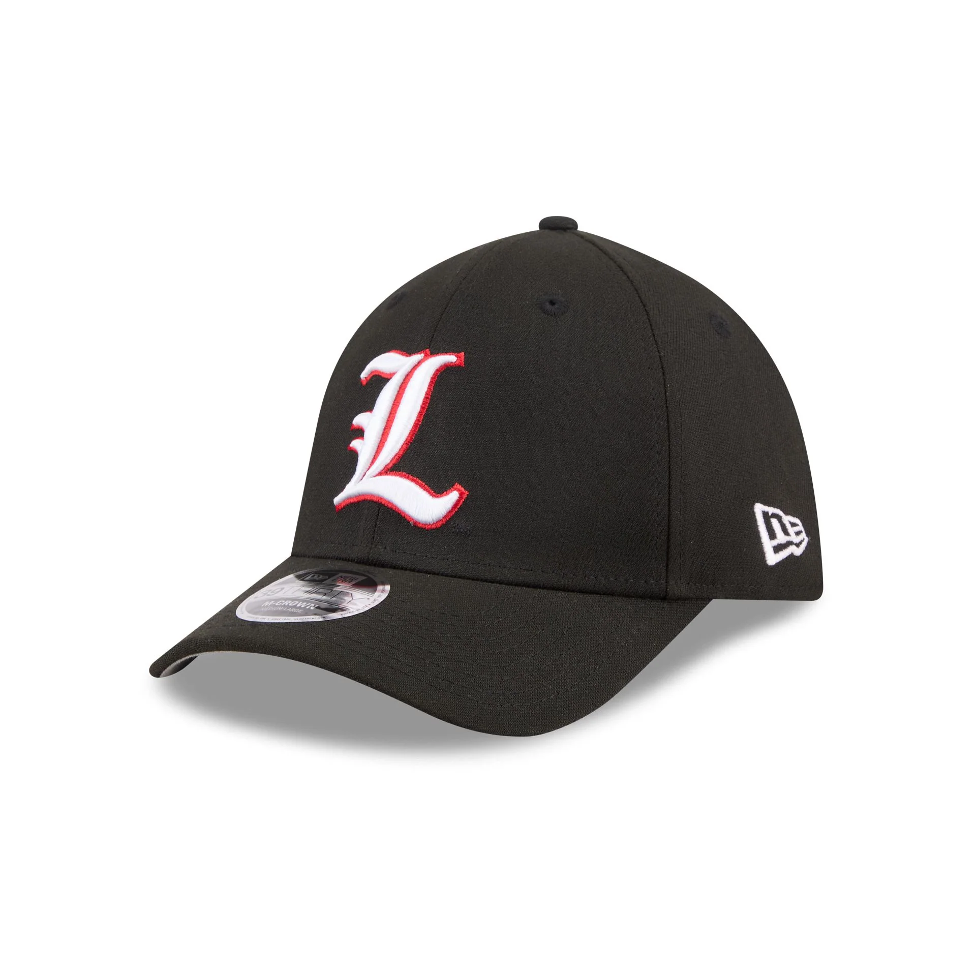 New Era x adidas Louisville Cardinals Black 39THIRTY M-Crown Stretch Fit Hat