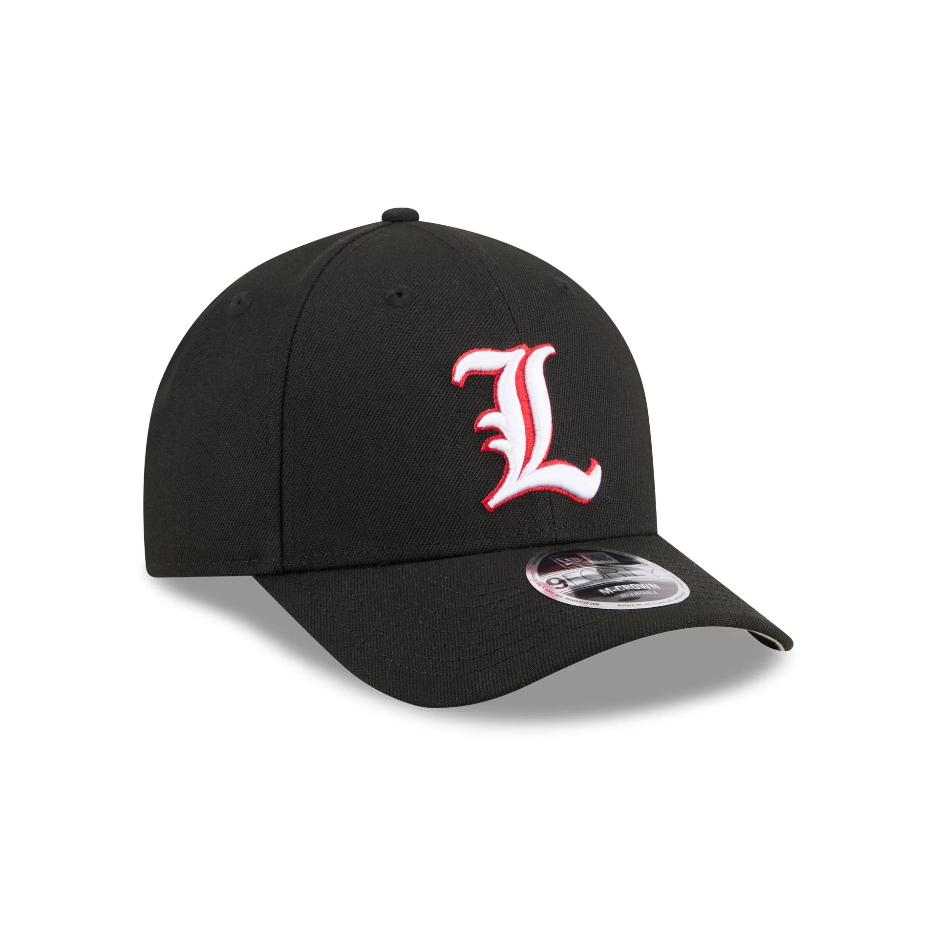 New Era x adidas Louisville Cardinals Black 9FORTY M-Crown Snapback Hat - Image 3