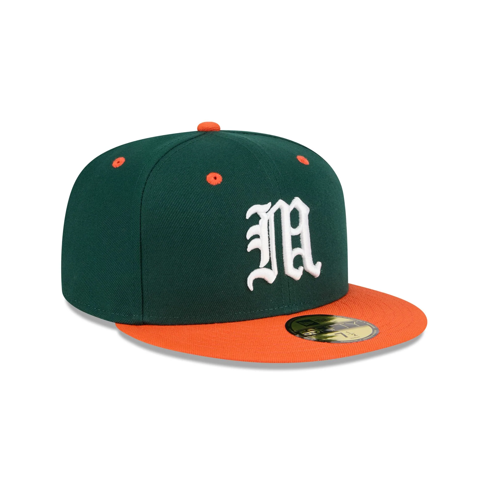 New Era x adidas Miami Hurricanes Dark Green 59FIFTY Fitted Hat - Image 3