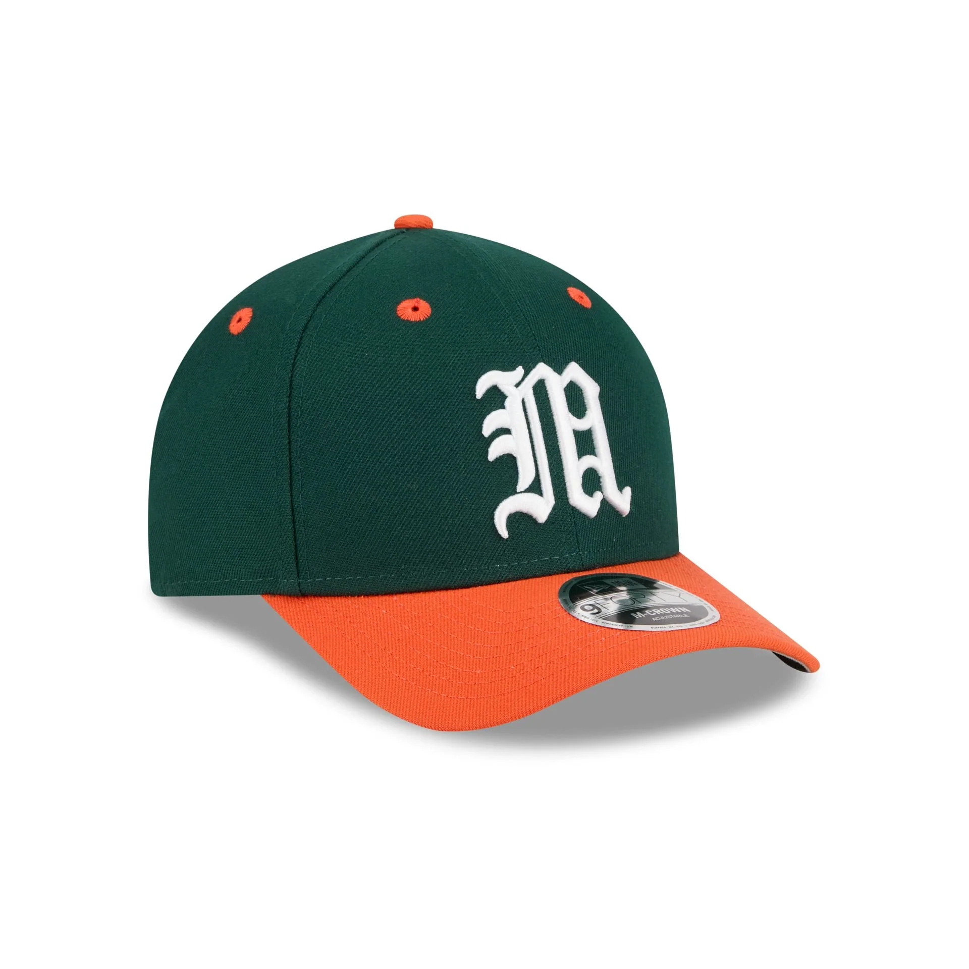 New Era x adidas Miami Hurricanes Dark Green 9FORTY M-Crown Snapback Hat - Image 3