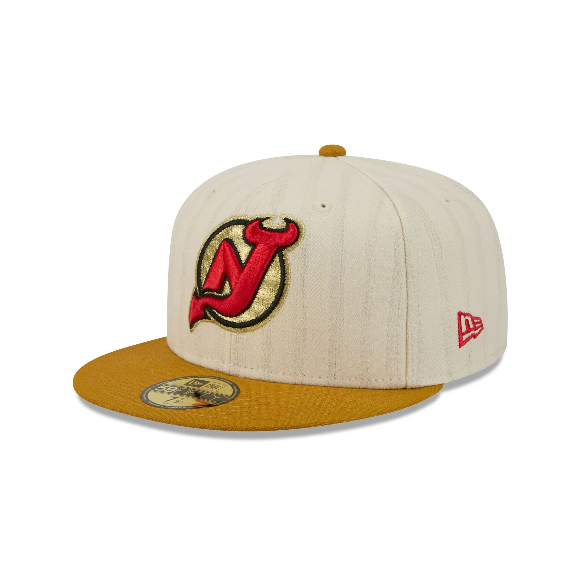 New Jersey Devils Chrome Herringbone 59FIFTY Fitted Hat - Image 3