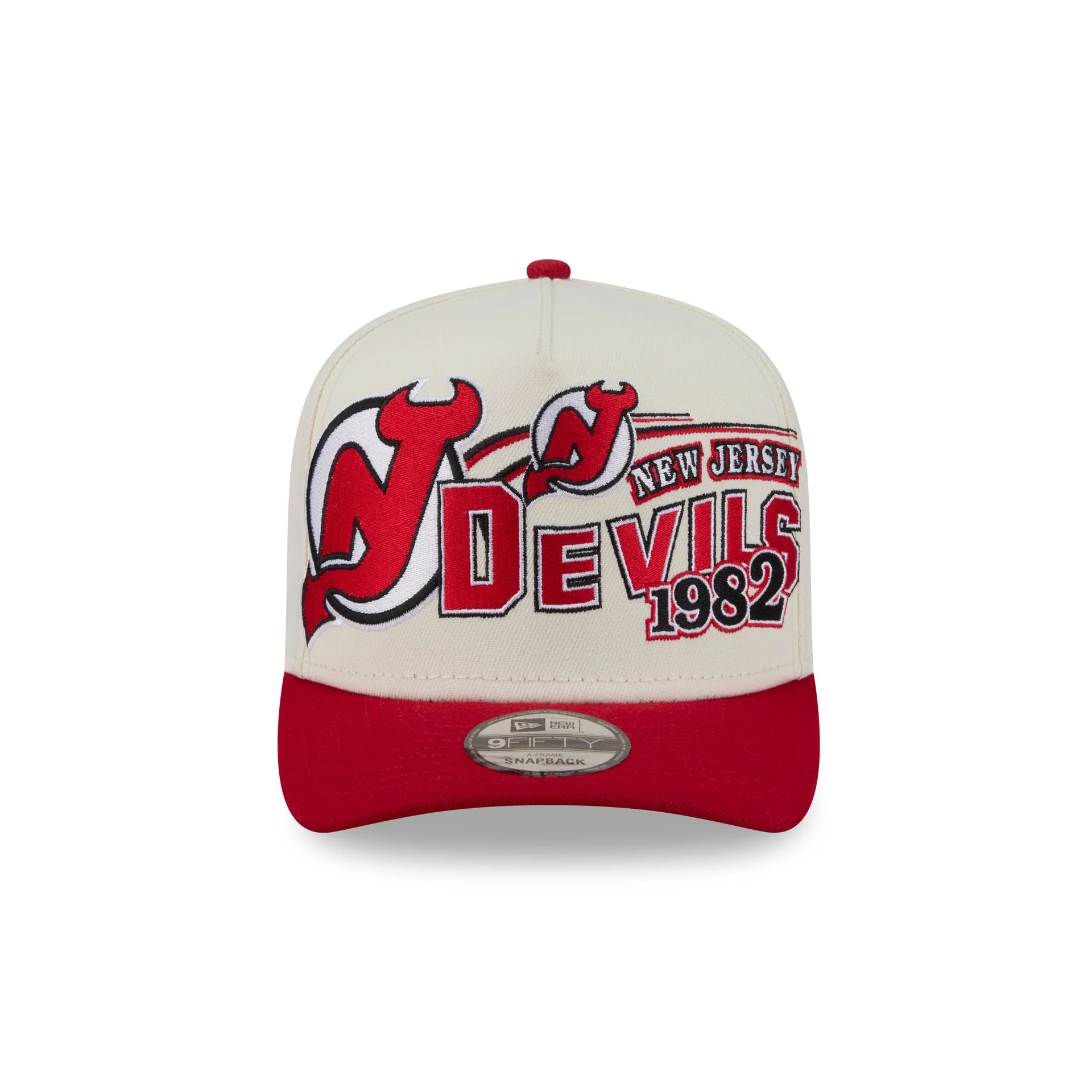 New Jersey Devils Chrome White Classic 9FIFTY A-Frame Snapback Hat - Image 2