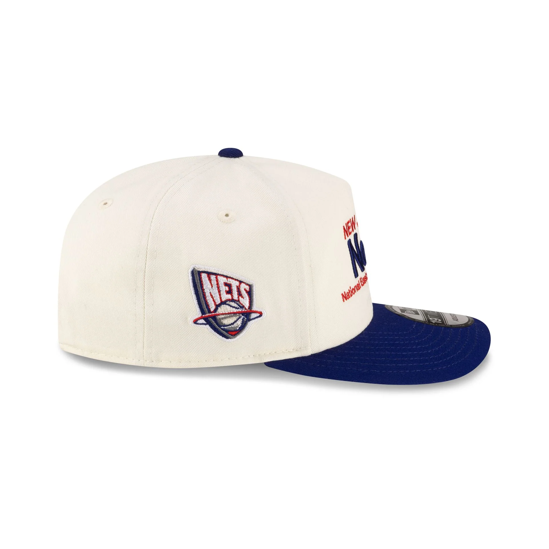 New Jersey Nets 1997-2012 Hardwood Classics Sign Stack Chrome White 19TWENTY Adjustable Hat - Image 4
