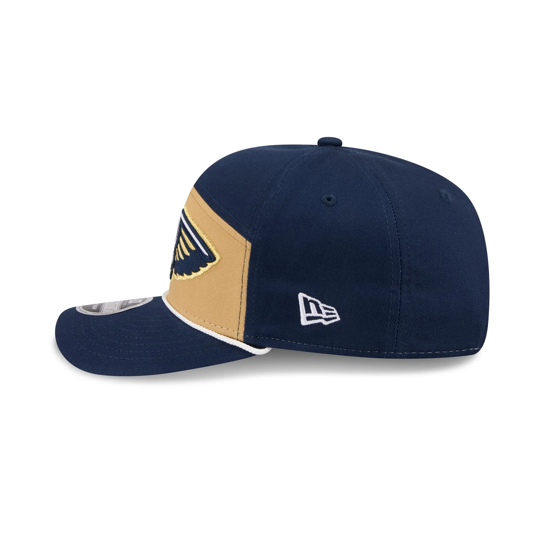 New Orleans Pelicans Split Panel 9SEVENTY Stretch-Snap Hat - Image 4