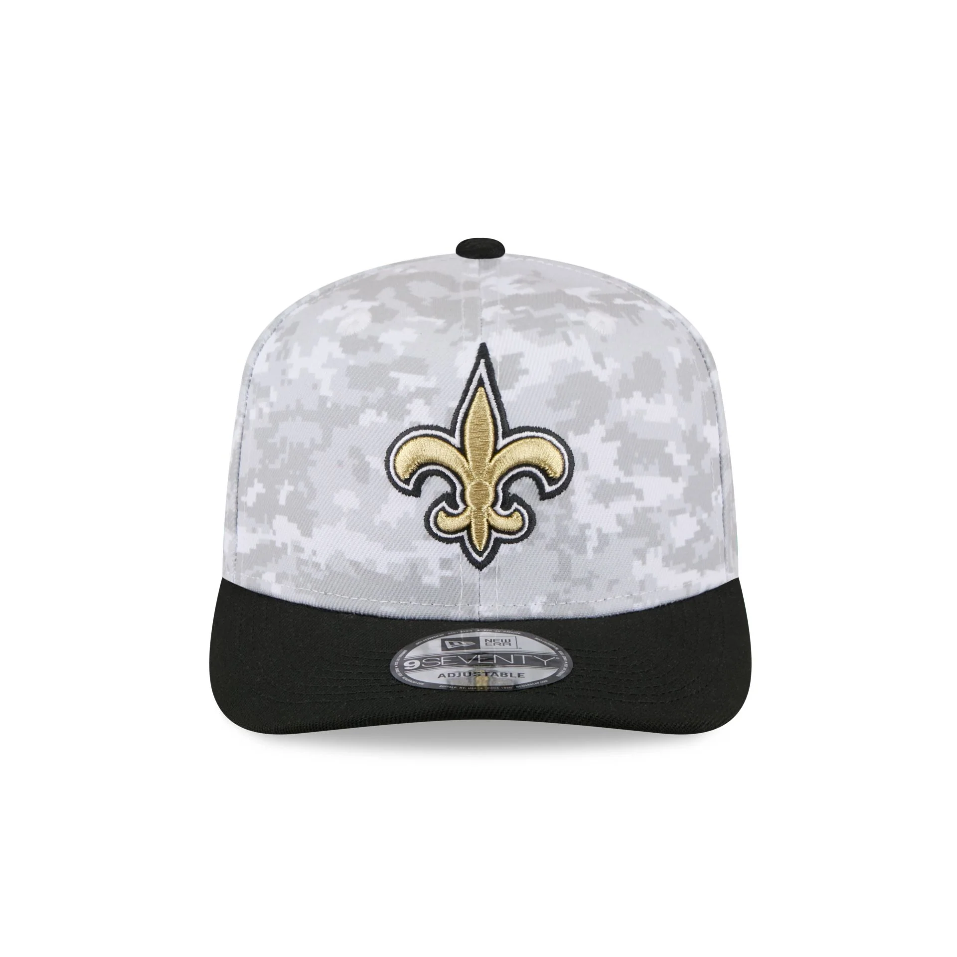 New Orleans Saints 2025 Salute to Service Fan Gear 9SEVENTY Stretch-Snap Hat - Image 2