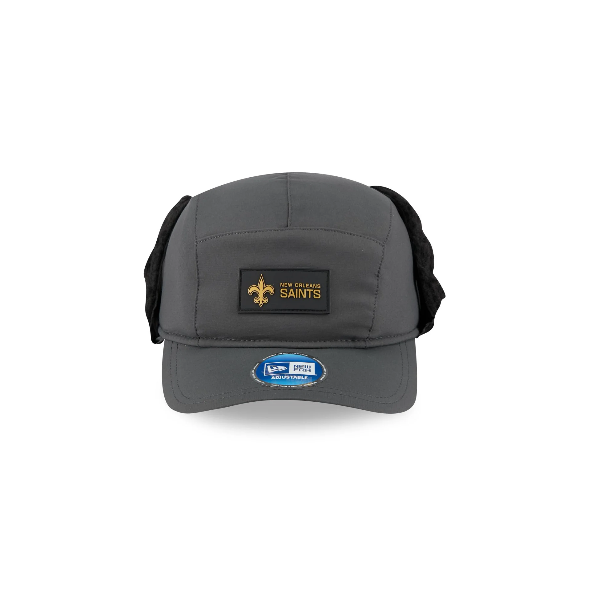New Orleans Saints 2025 Sideline Cold Weather Steel Clouds Runner Dogear Adjustable Hat - Image 2