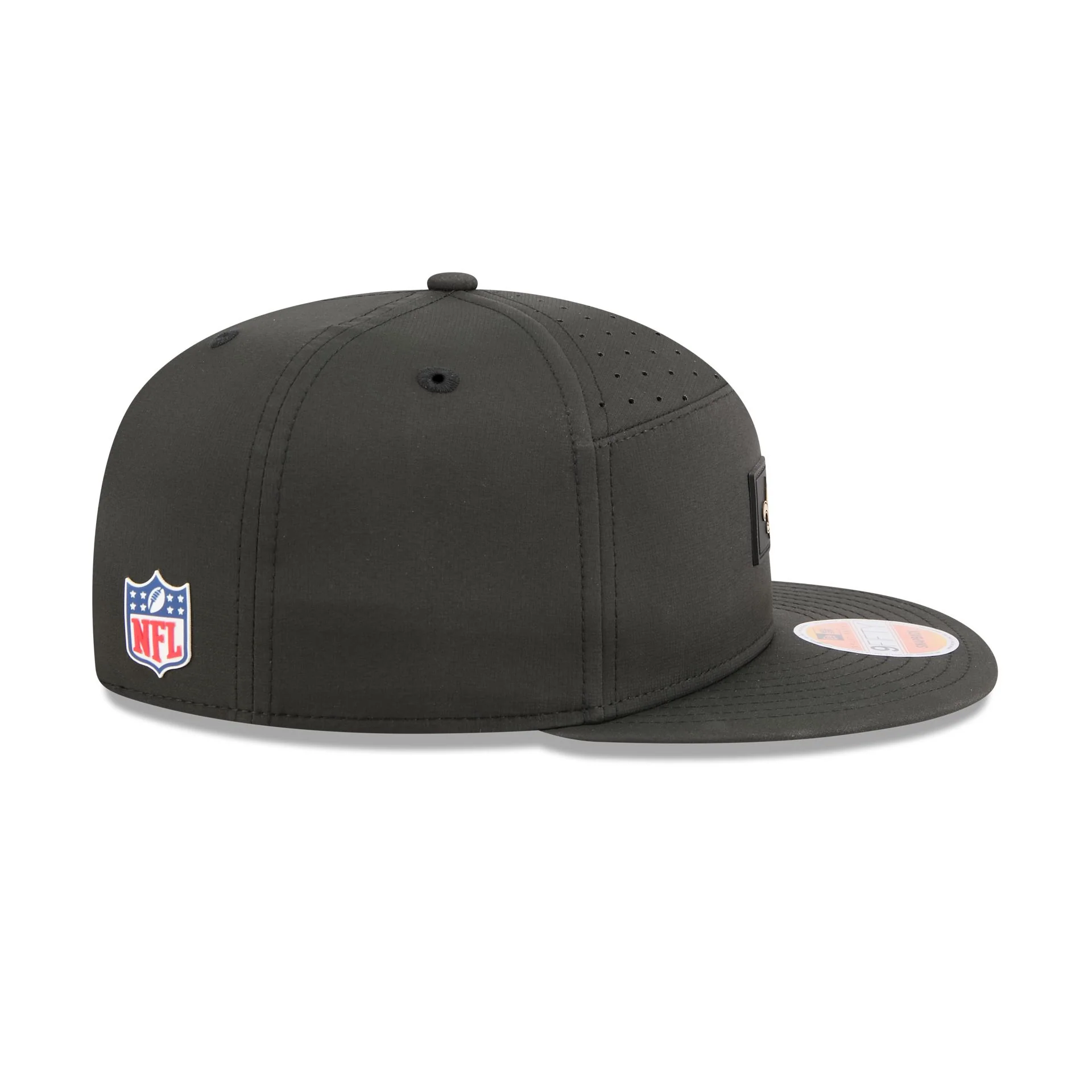 New Orleans Saints 2025 Sideline Hot Weather Split Panel 9FIFTY Snapback Hat - Image 4