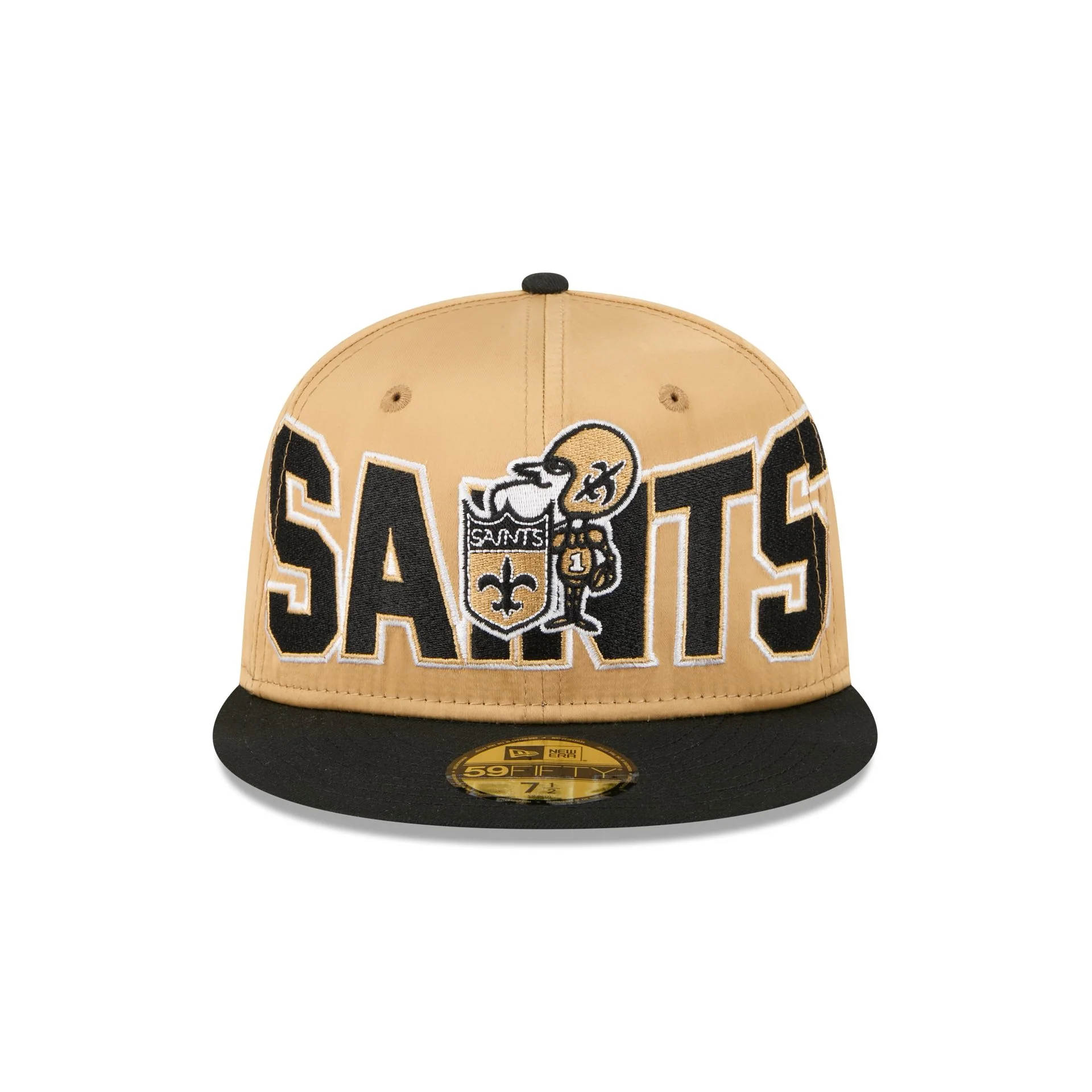 New Orleans Saints Bold Satin 59FIFTY Fitted Hat - Image 2