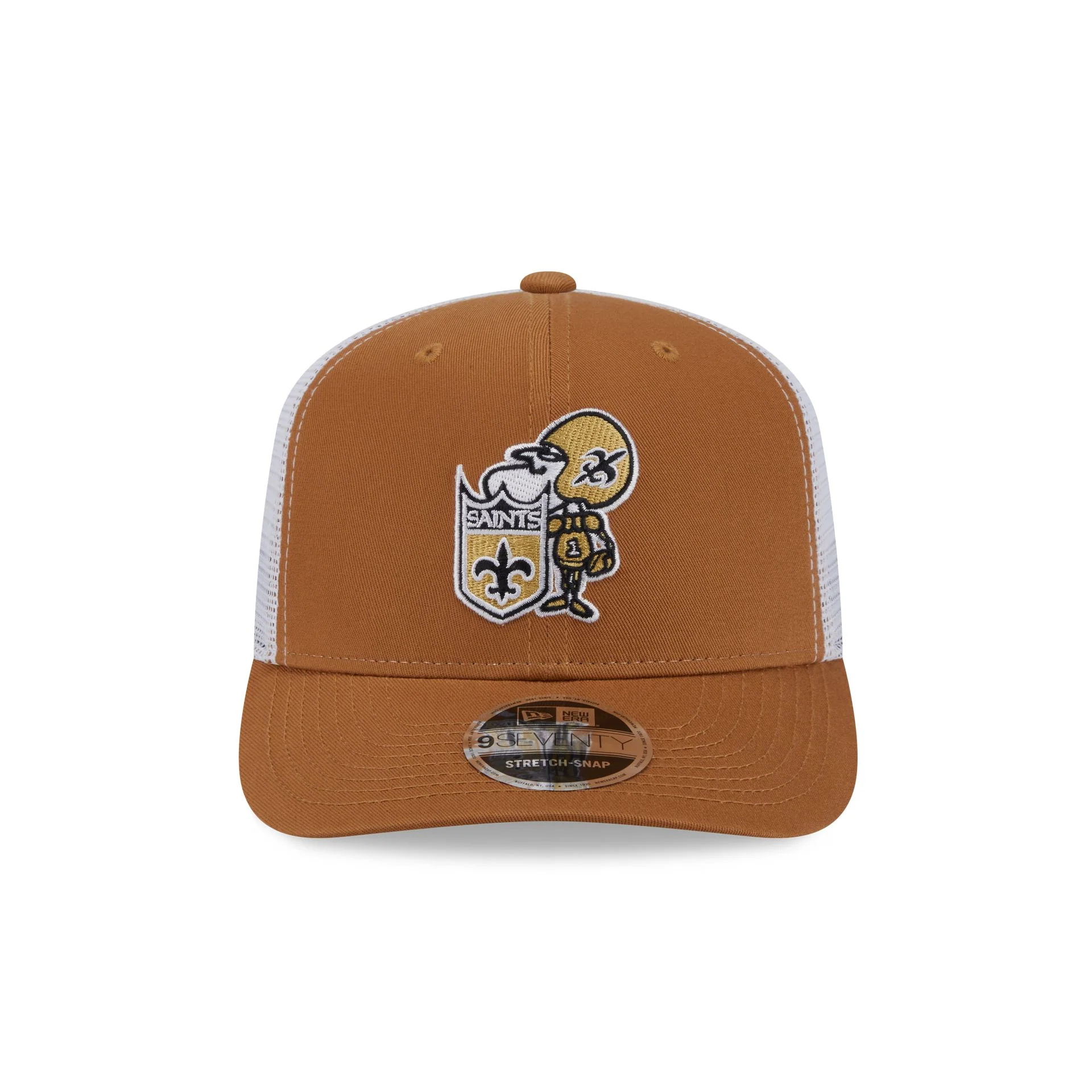 New Orleans Saints Bronze 9SEVENTY Trucker Hat - Image 2