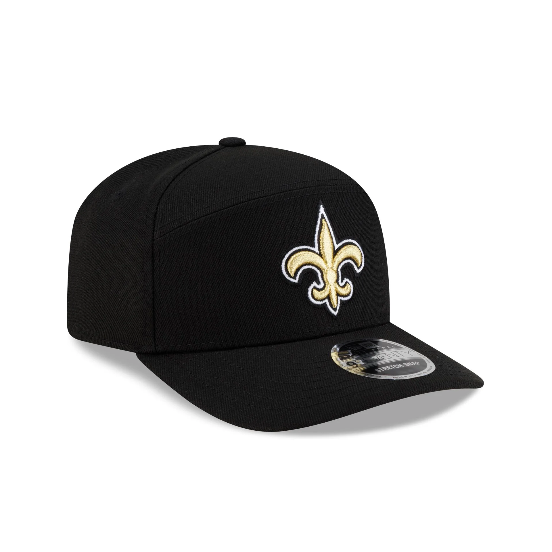 New Orleans Saints Poly Split Panel 9SEVENTY Stretch-Snap Hat - Image 3
