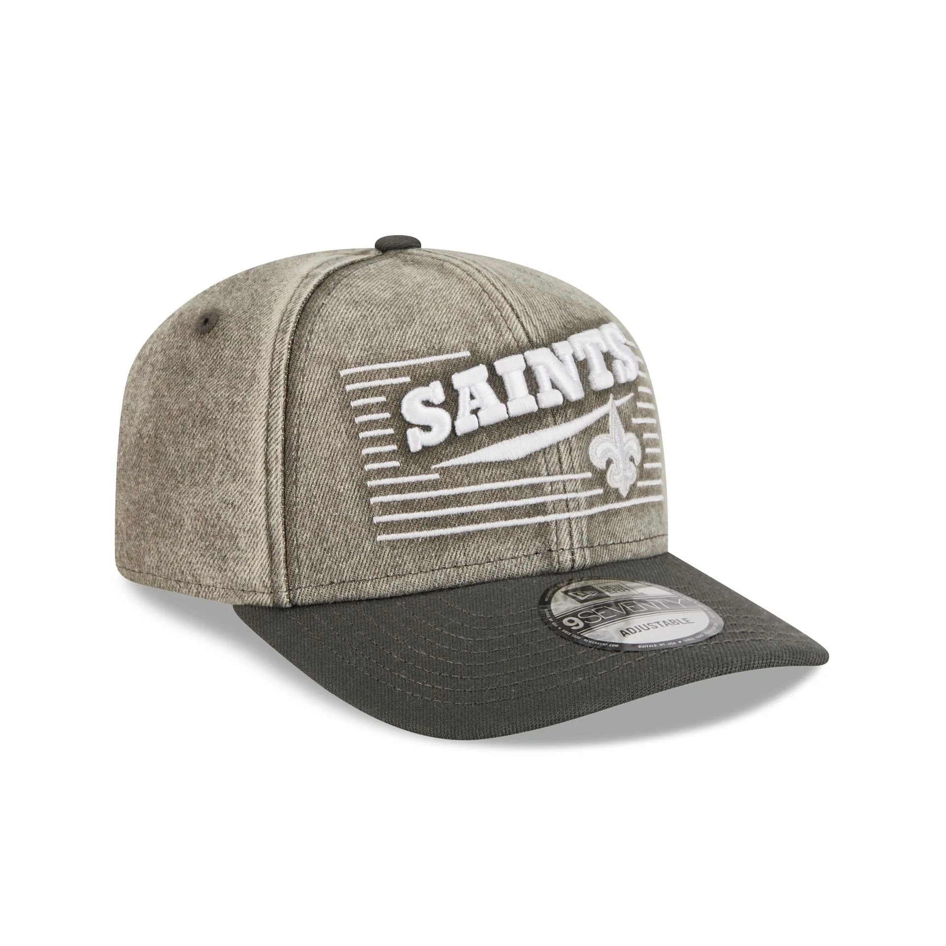 New Orleans Saints Washed Denim 9SEVENTY Adjustable Hat - Image 3