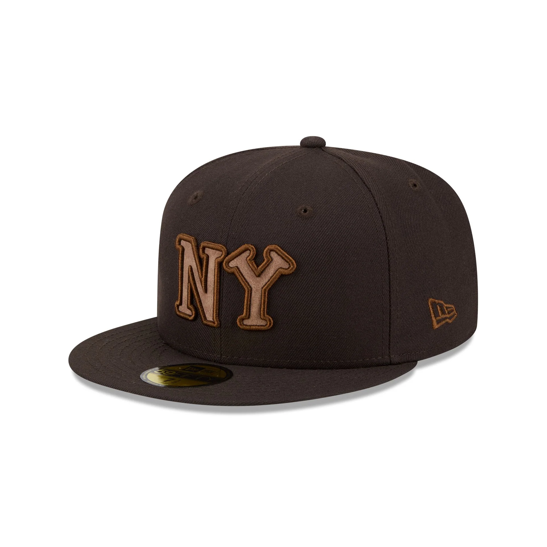 New York Black Yankees Brown Suede 59FIFTY Fitted Hat - Image 3