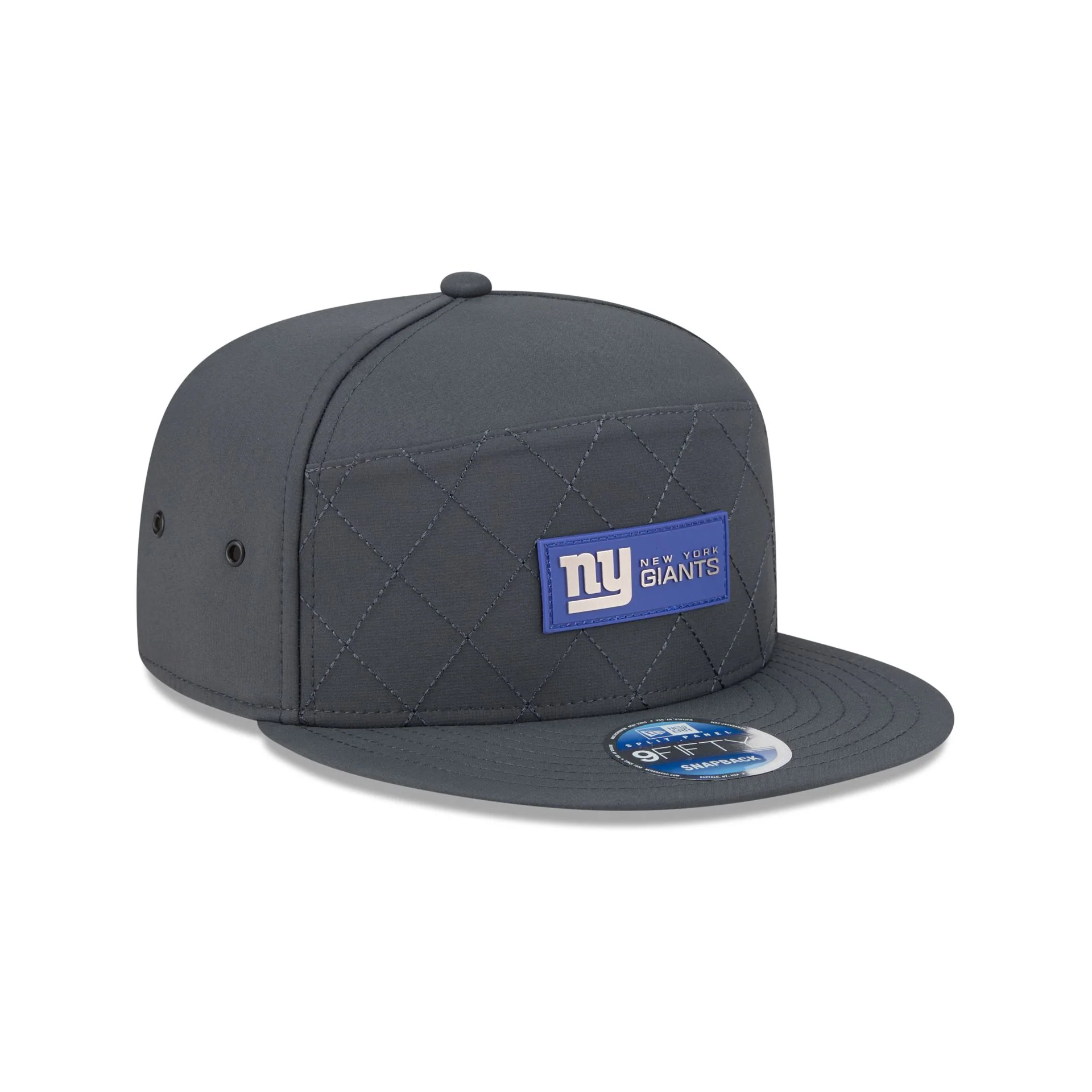 New York Giants 2025 Sideline Cold Weather Steel Clouds Split Panel 9FIFTY Snapback Hat - Image 3