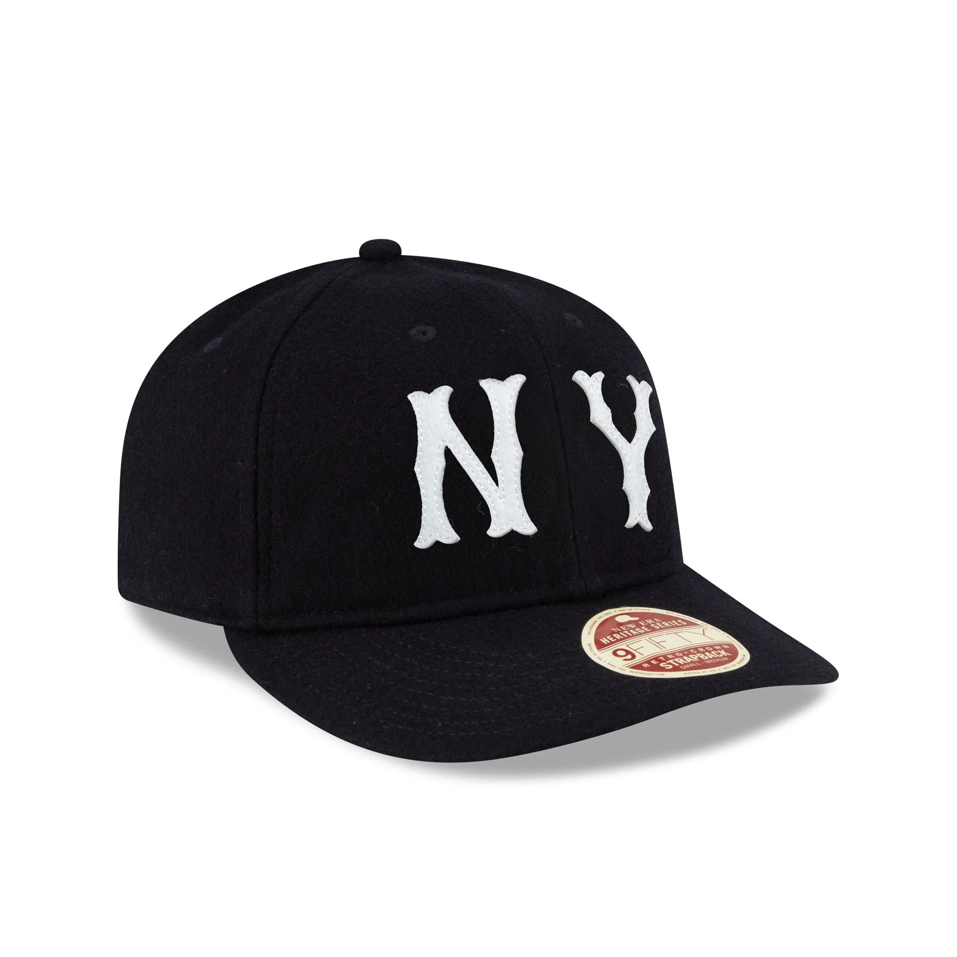 New York Highlanders Black Melton Wool Heritage Series Retro Crown 9FIFTY Strapback Hat - Image 3
