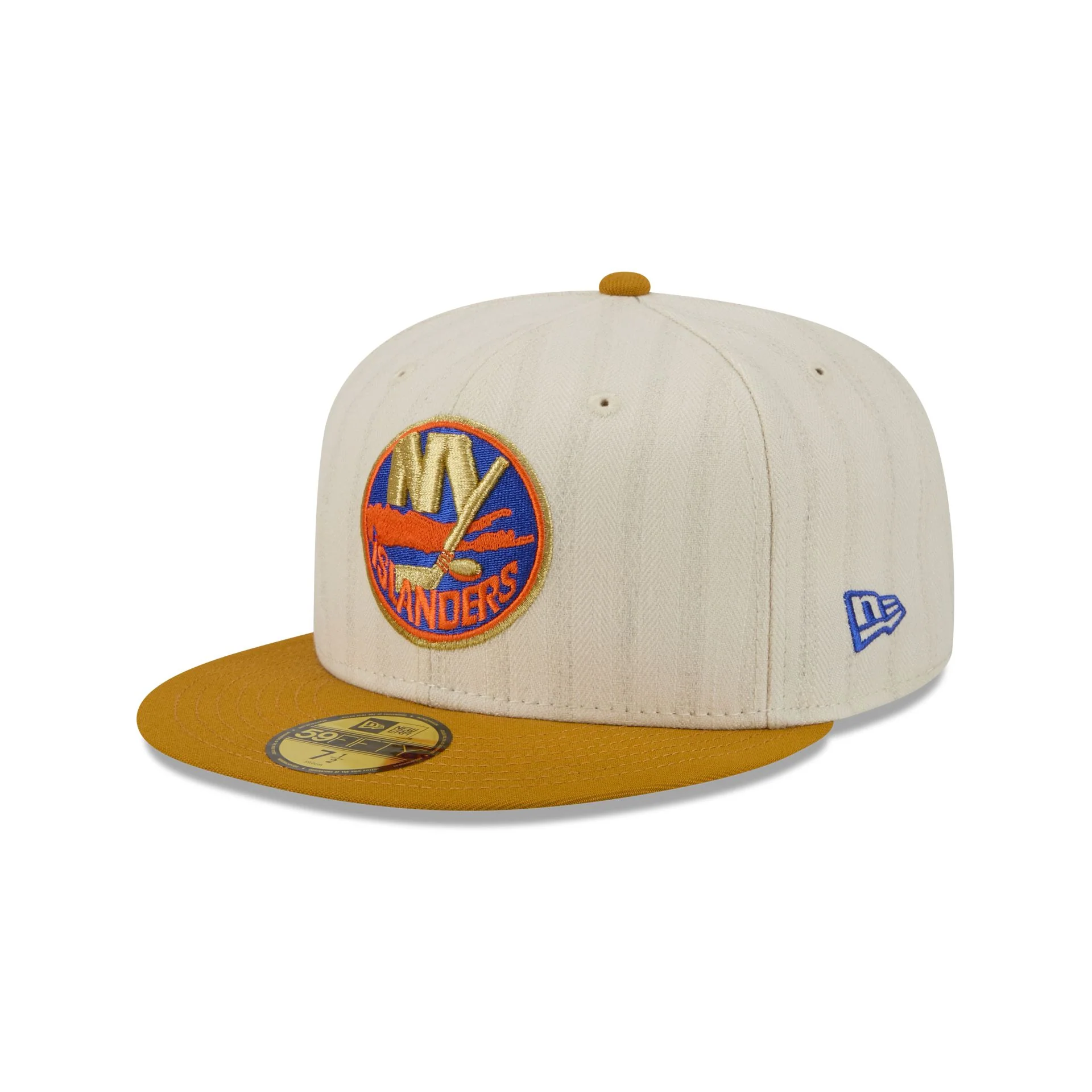 New York Islanders Chrome Herringbone 59FIFTY Fitted Hat - Image 3
