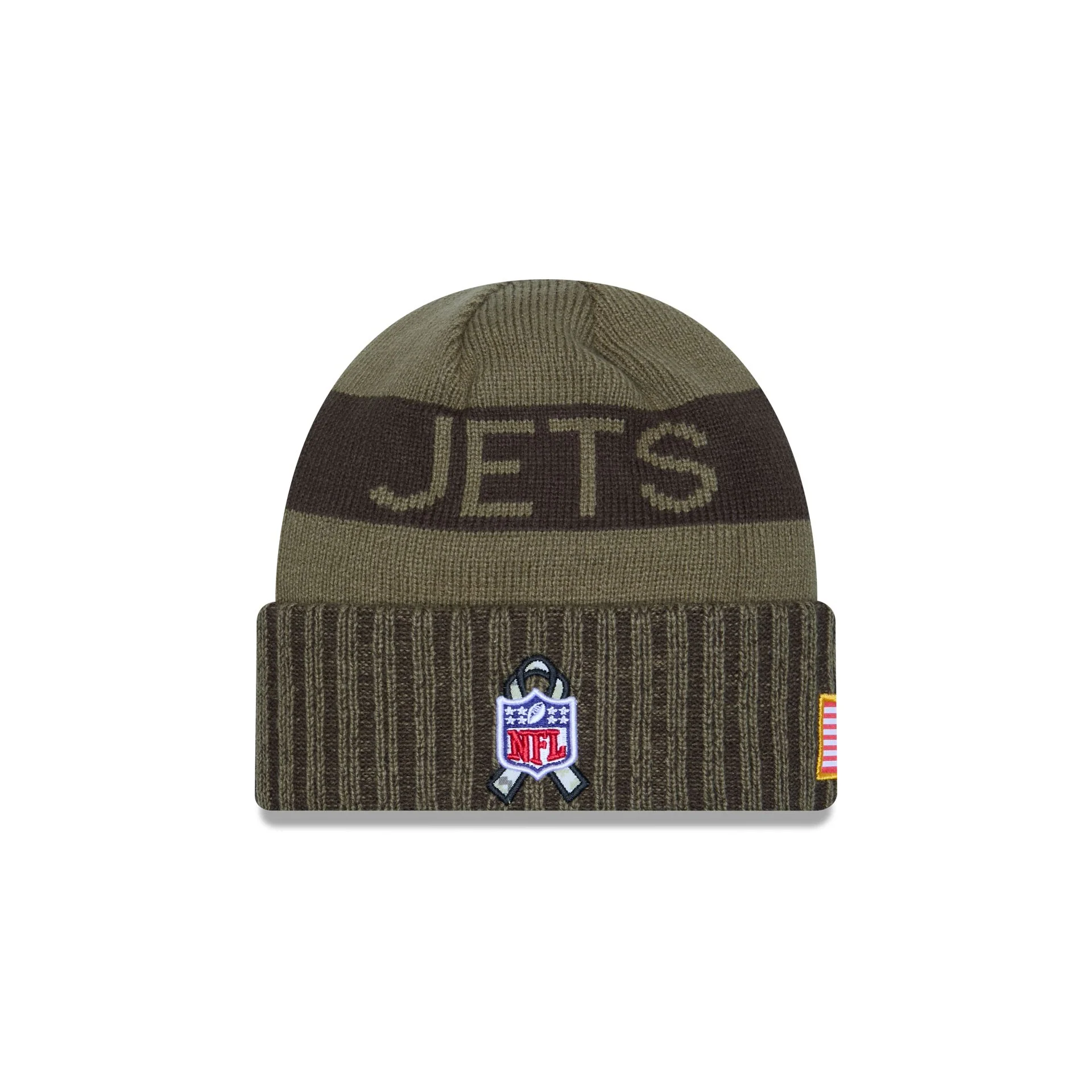 New York Jets 2025 Salute to Service Cuff Knit Hat - Image 4