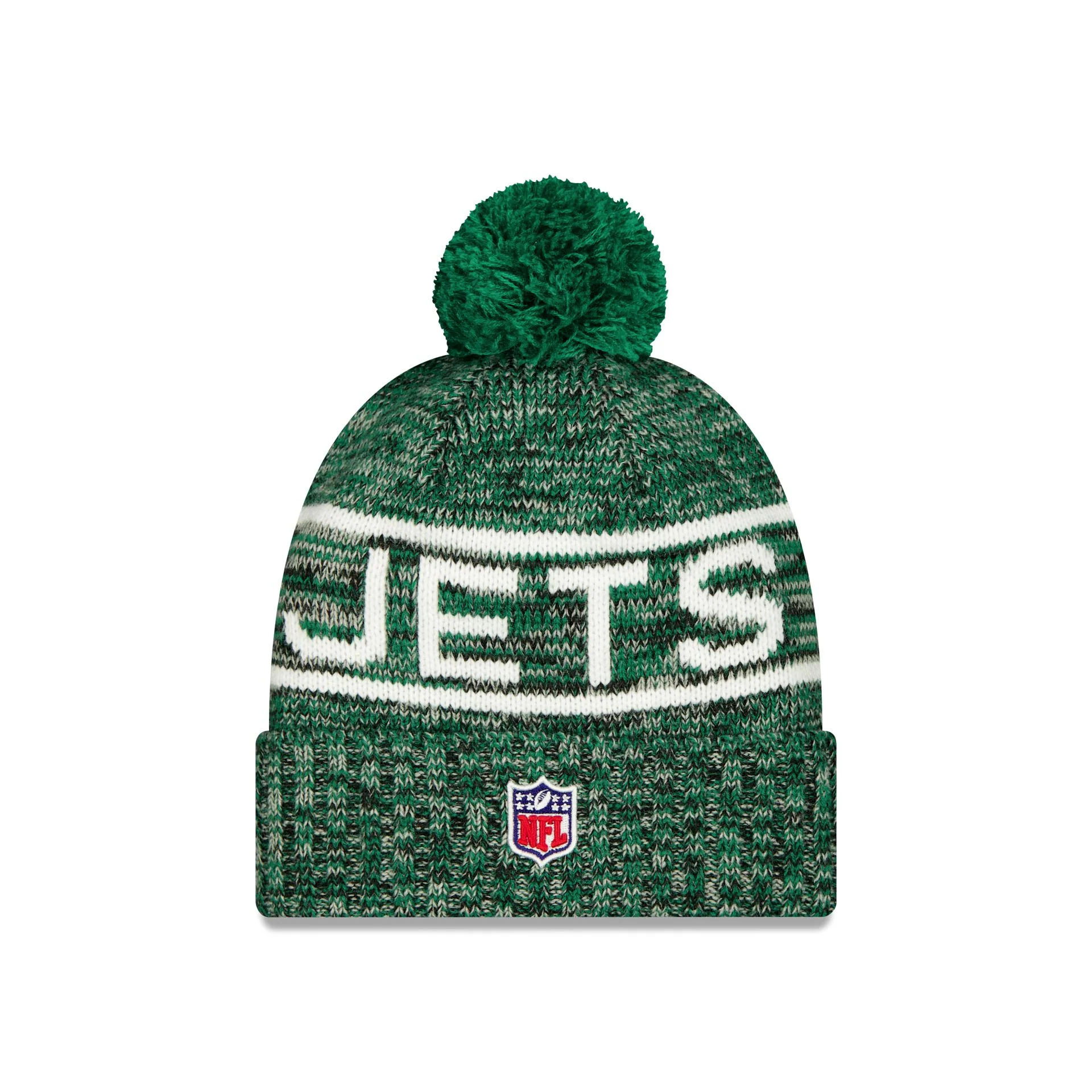New York Jets 2025 Sideline Cold Weather Pom Knit Hat - Image 2