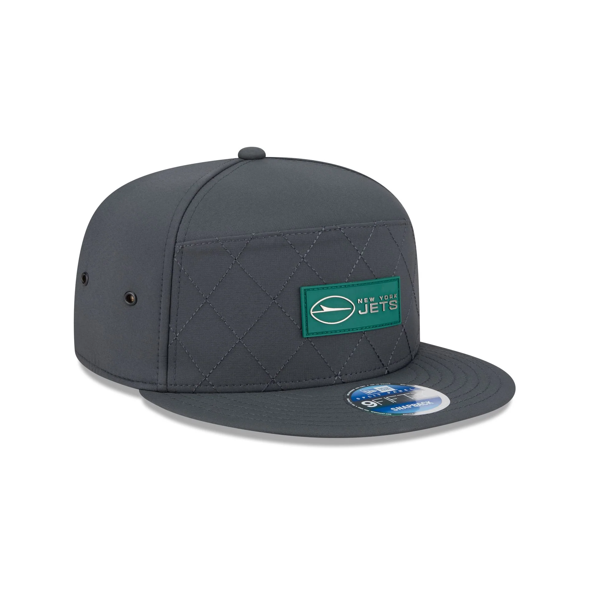 New York Jets 2025 Sideline Cold Weather Steel Clouds Split Panel 9FIFTY Snapback Hat - Image 3