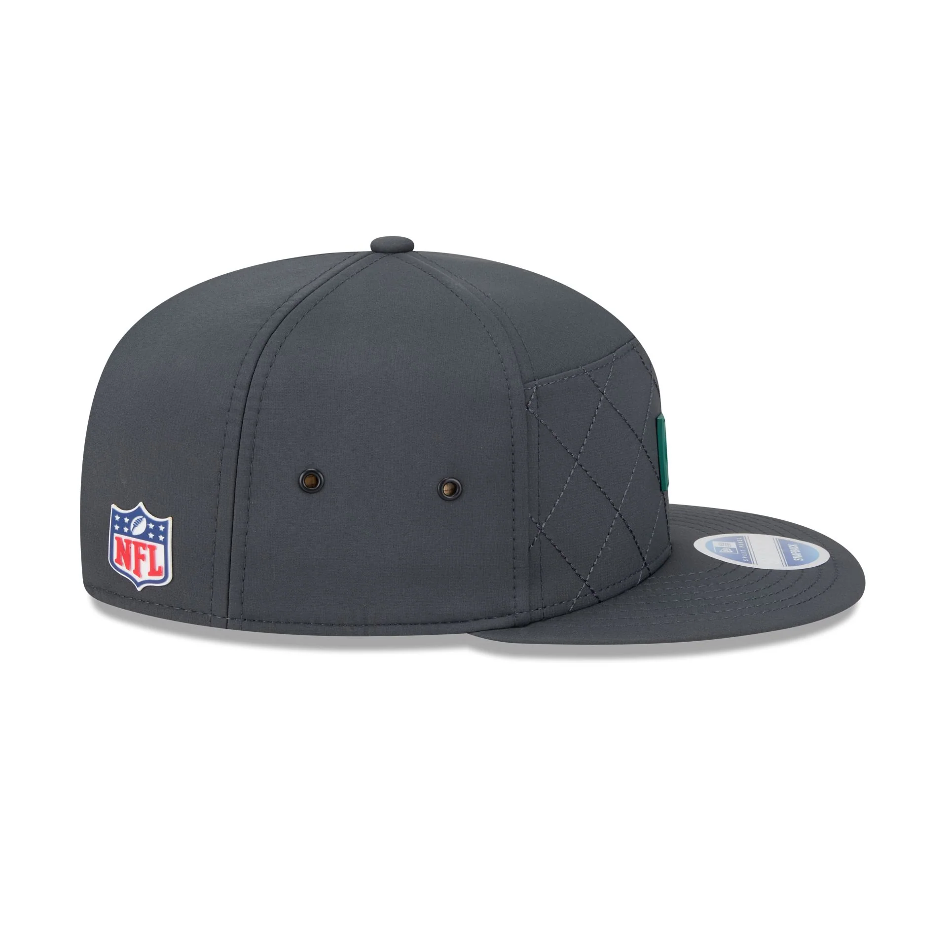 New York Jets 2025 Sideline Cold Weather Steel Clouds Split Panel 9FIFTY Snapback Hat - Image 5