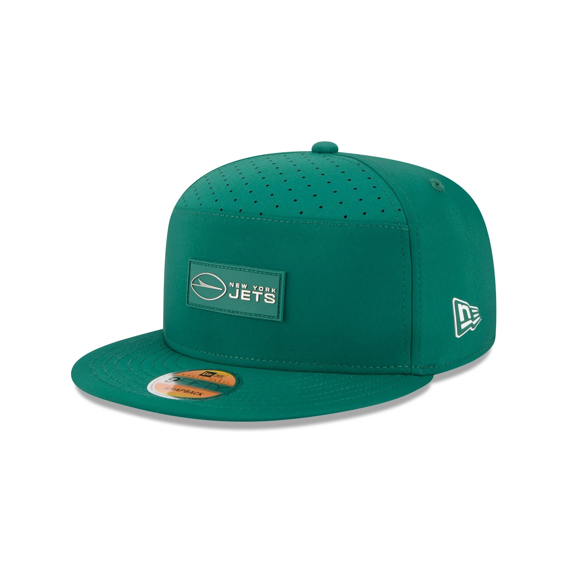 New York Jets 2025 Sideline Hot Weather Split Panel 9FIFTY Snapback Hat