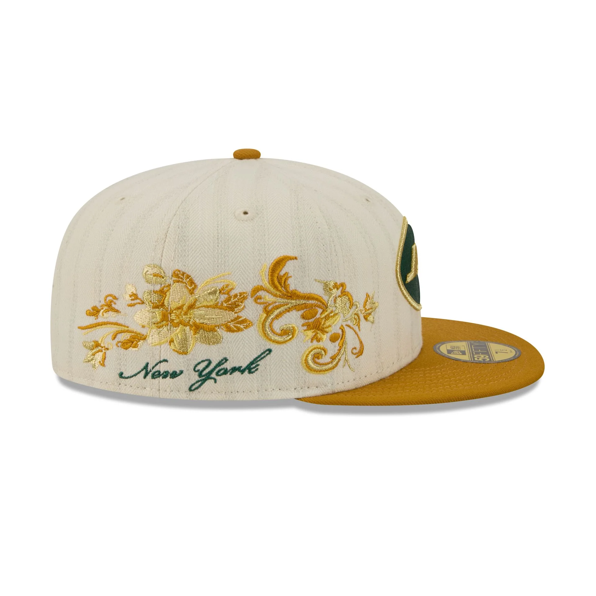 New York Jets Chrome Herringbone 59FIFTY Fitted Hat - Image 4