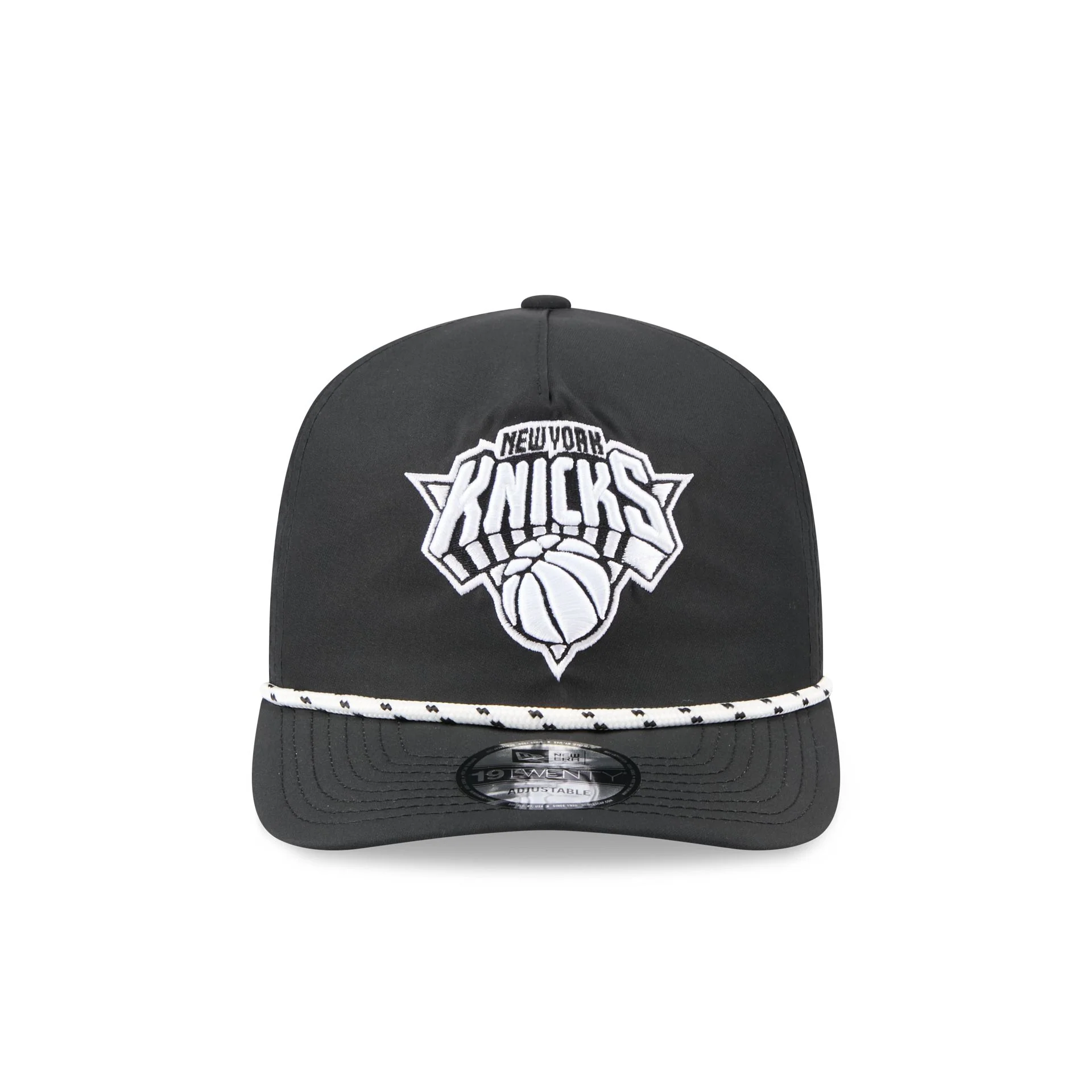 New York Knicks Black and White Rope 19TWENTY Snapback Hat - Image 2