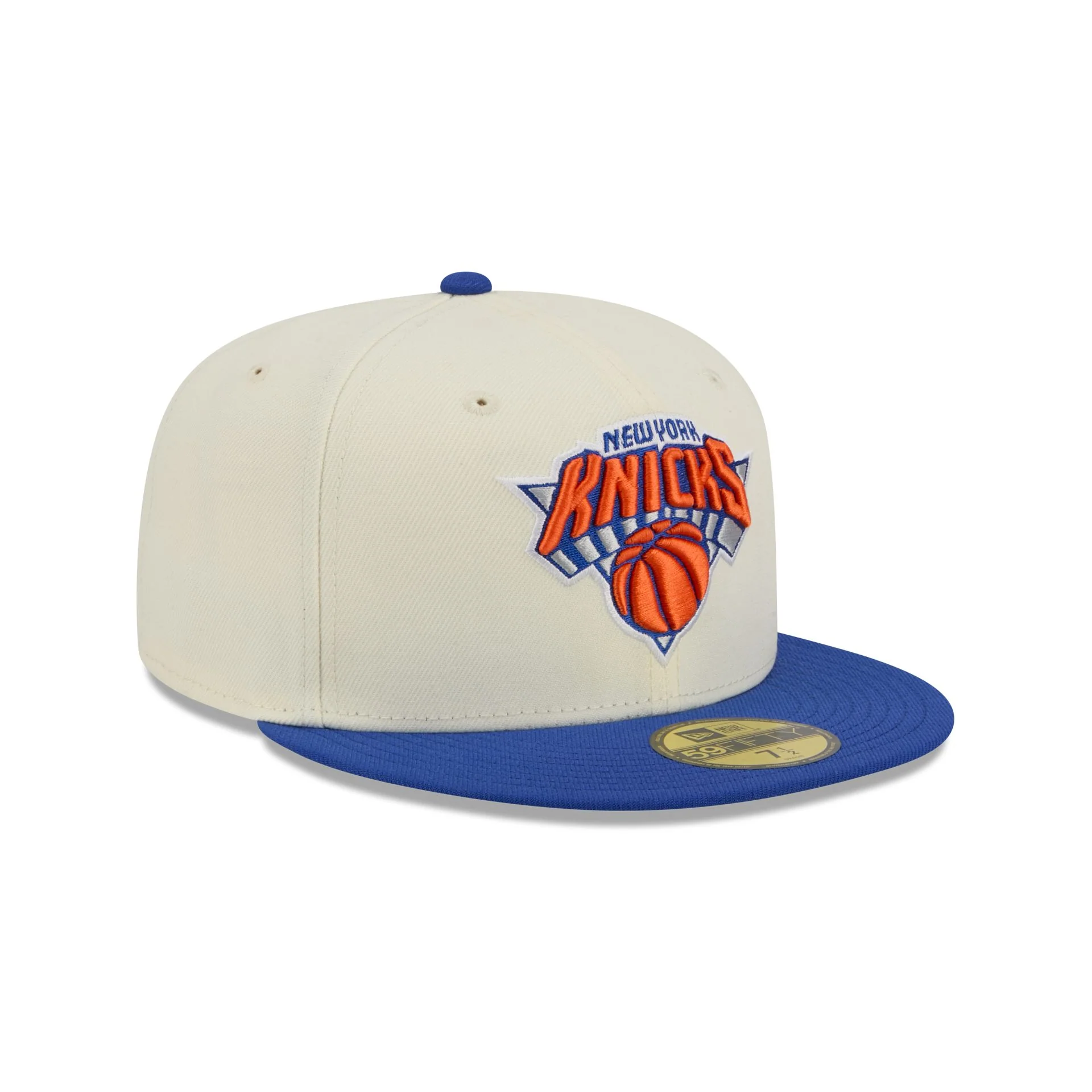 New York Knicks Chrome White Basic 59FIFTY Fitted Hat - Image 3