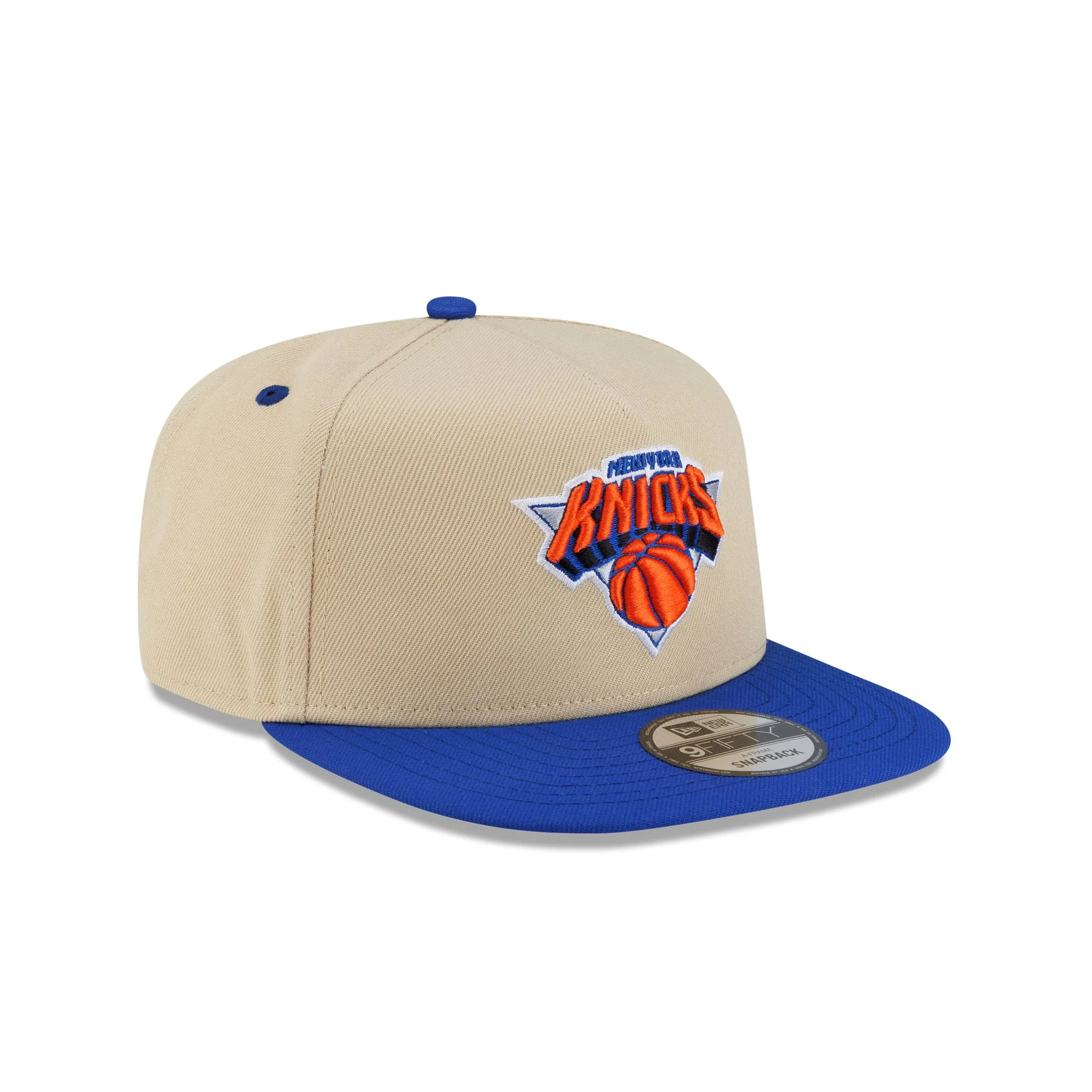 New York Knicks Hardwood Classics 2000s Gold 9FIFTY A-Frame Snapback Hat - Image 3