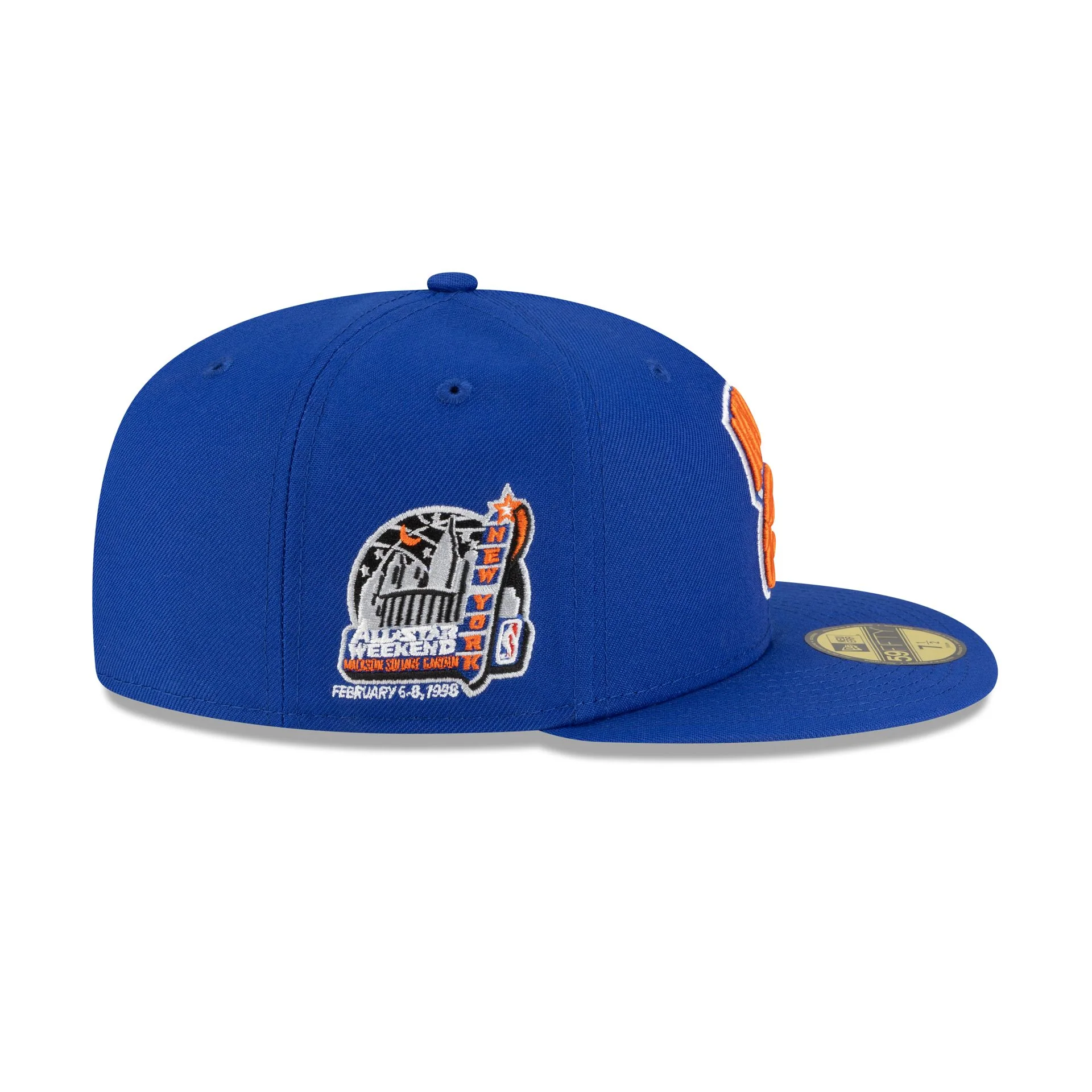 New York Knicks 1976-1977 Hardwood Classics Majestic Blue 59FIFTY Fitted Hat - Image 4