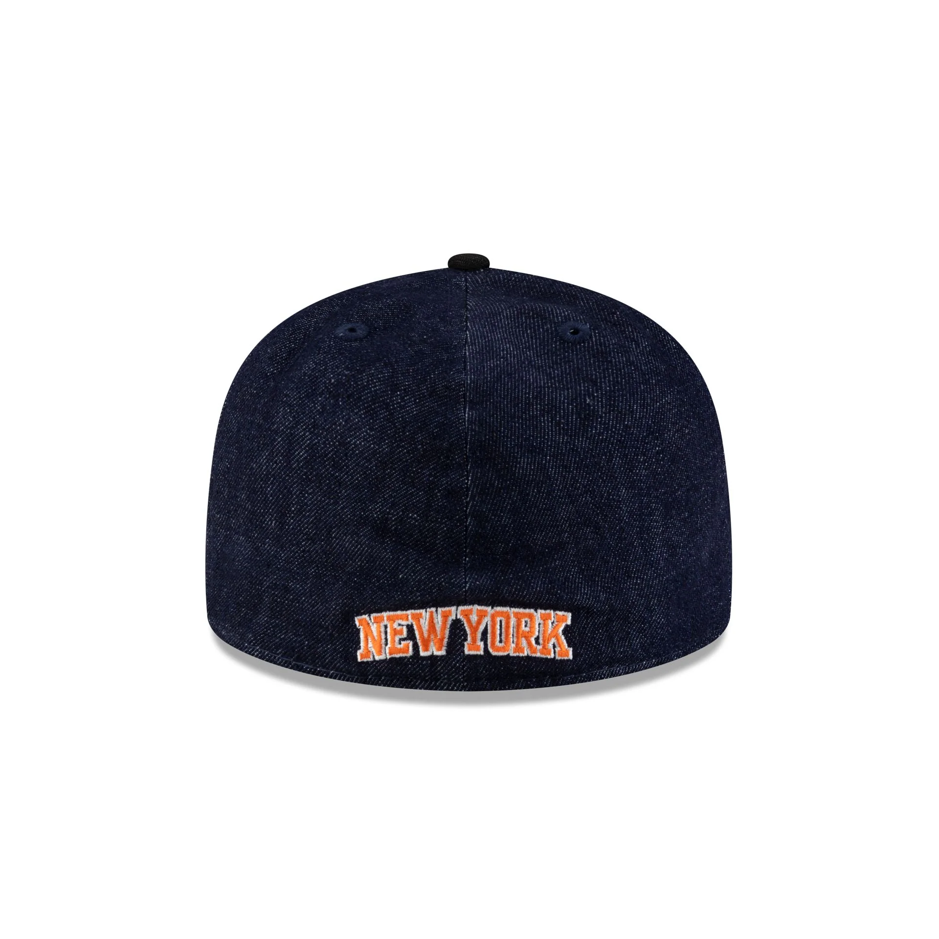 New York Knicks Navy Denim 59FIFTY A-Frame Fitted Hat - Image 6