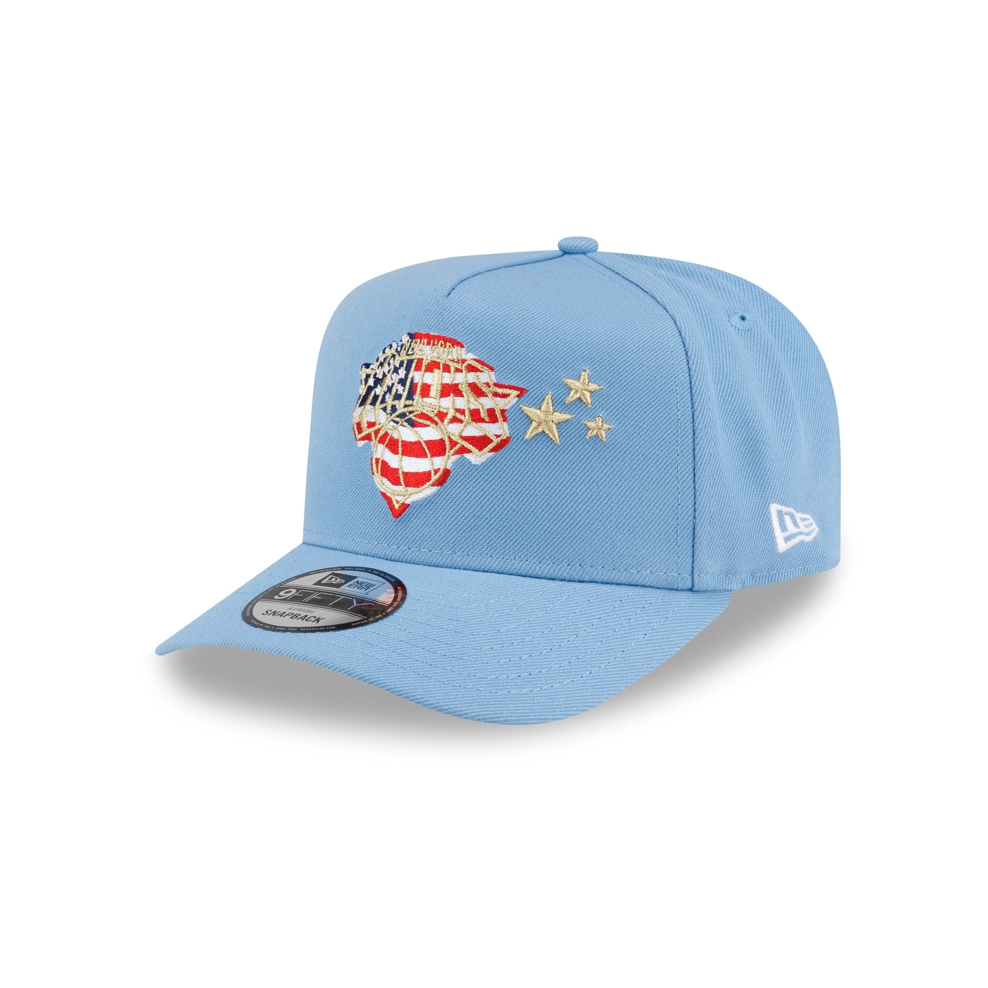 New York Knicks Red, White & Blue 9FIFTY A-Frame Snapback Hat - Image 3
