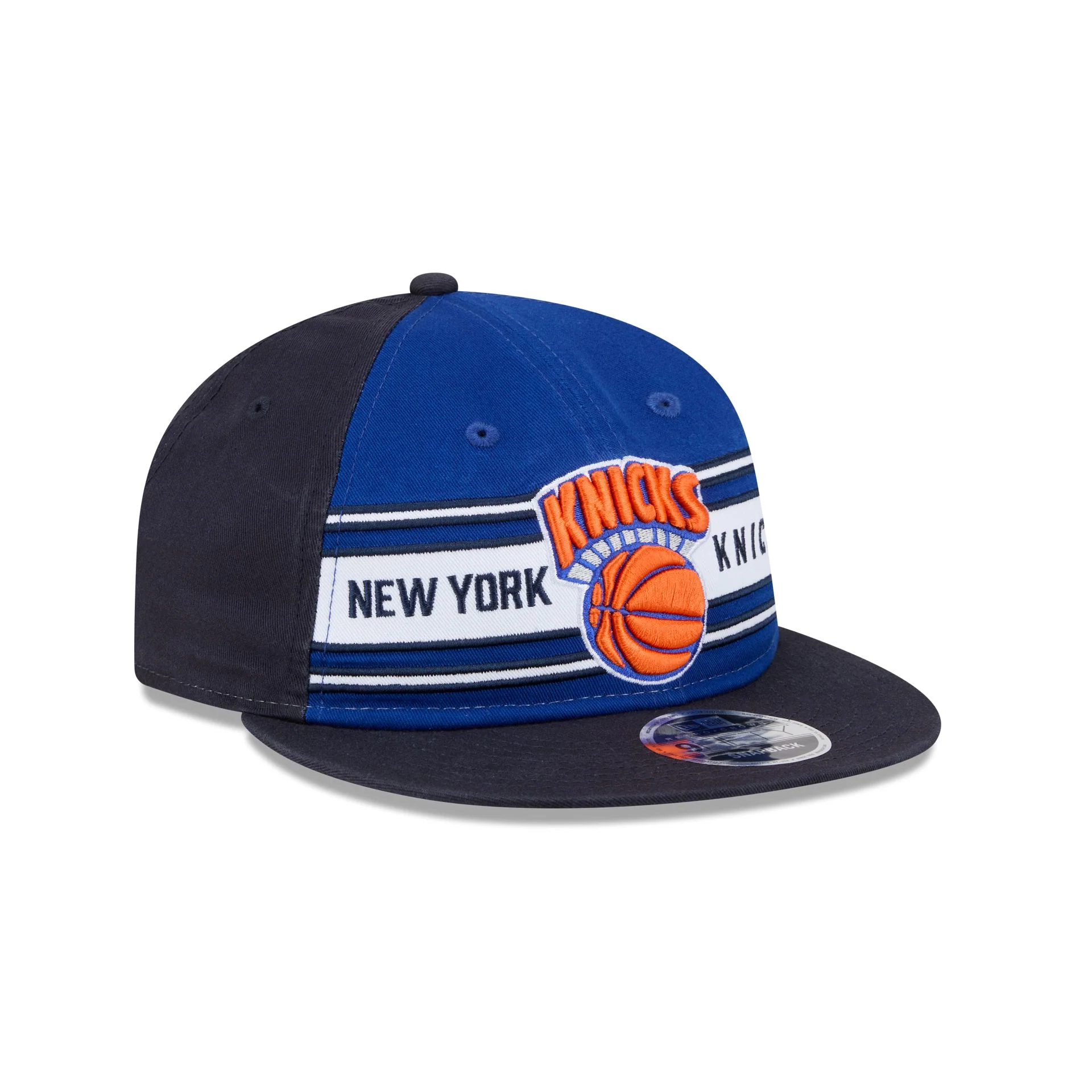 New York Knicks Team Stripes Retro Crown 9FIFTY Snapback Hat - Image 3
