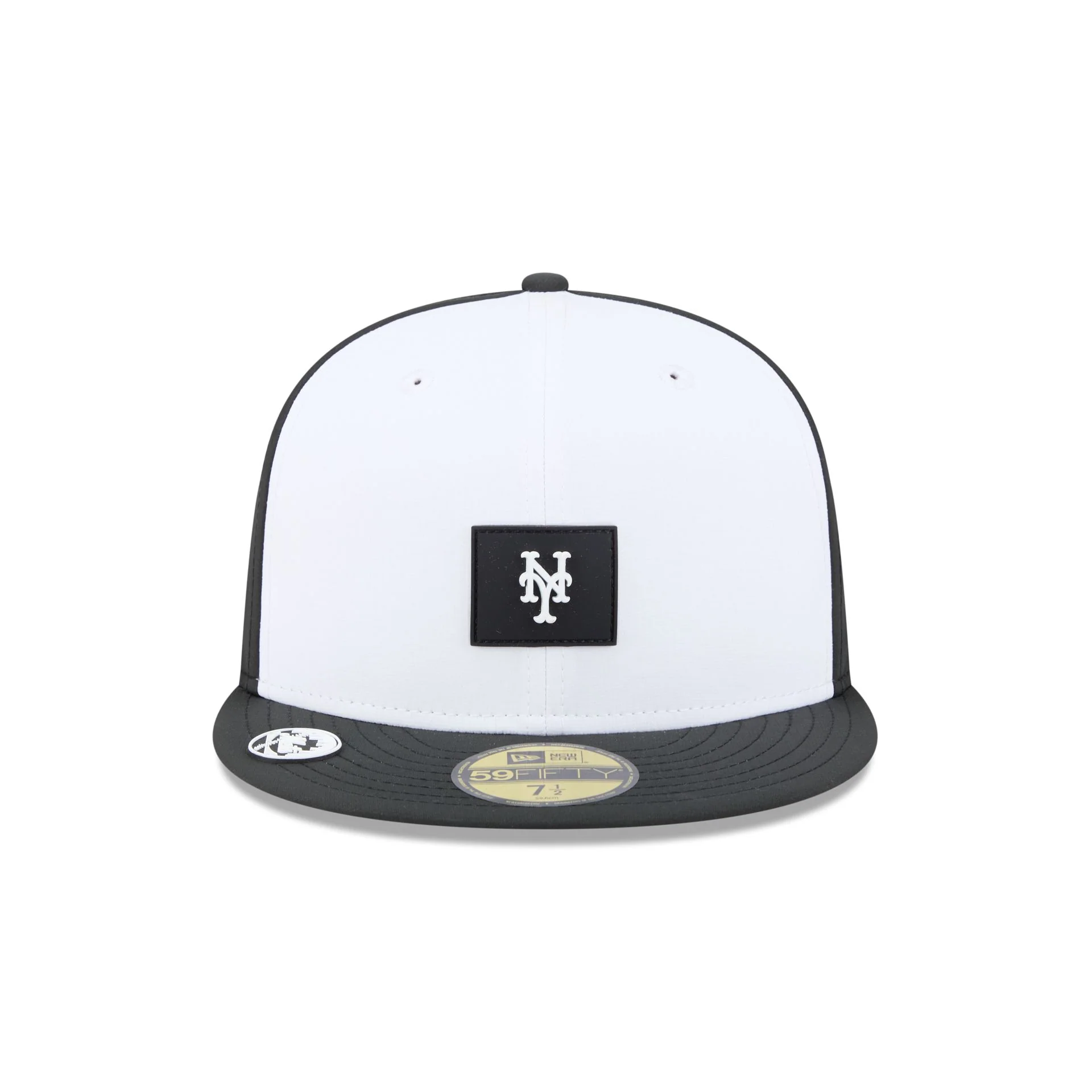 New York Mets 2026 Clubhouse Black & White 59FIFTY Fitted Hat - Image 2