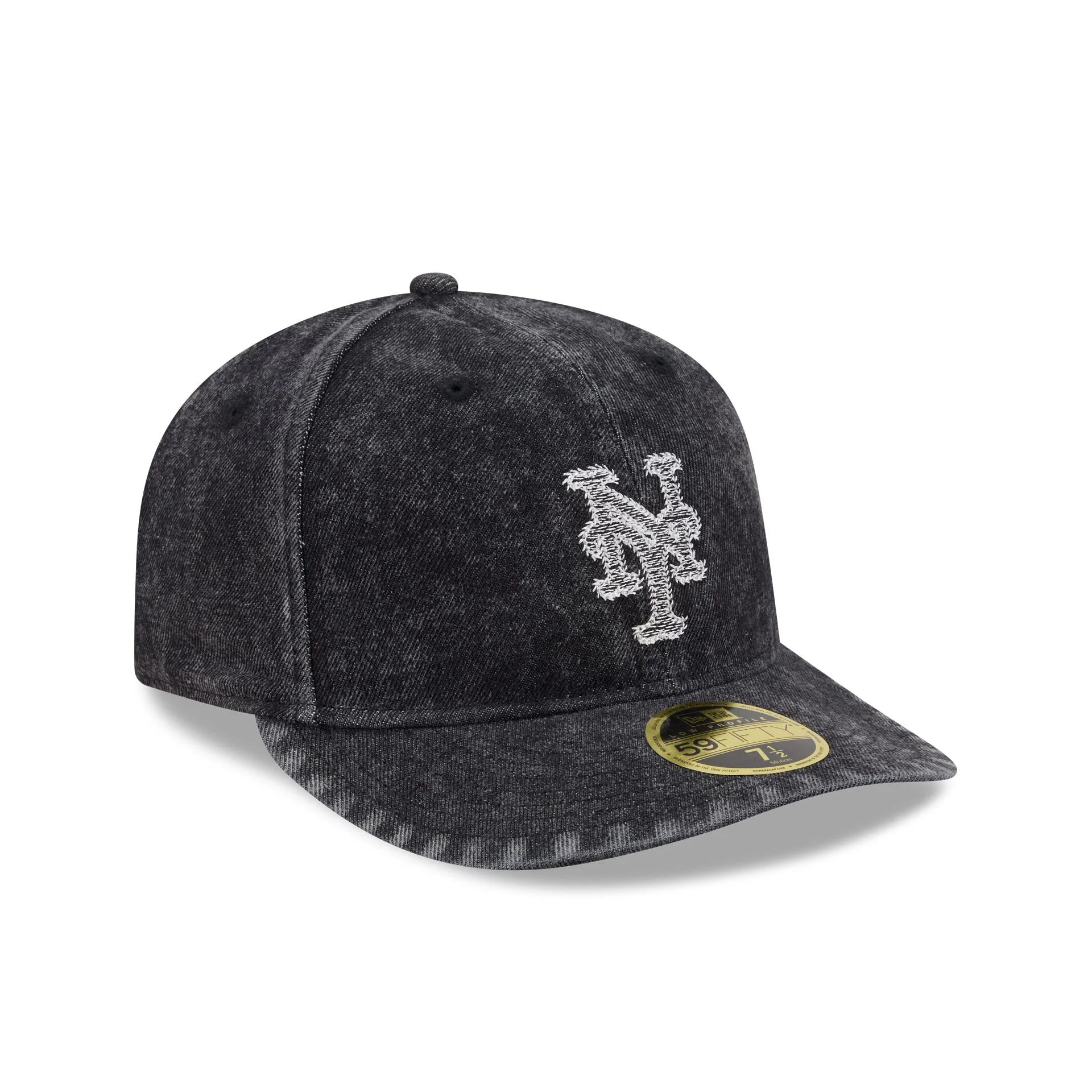 New York Mets Black Denim Low Profile 59FIFTY Fitted Hat - Image 3