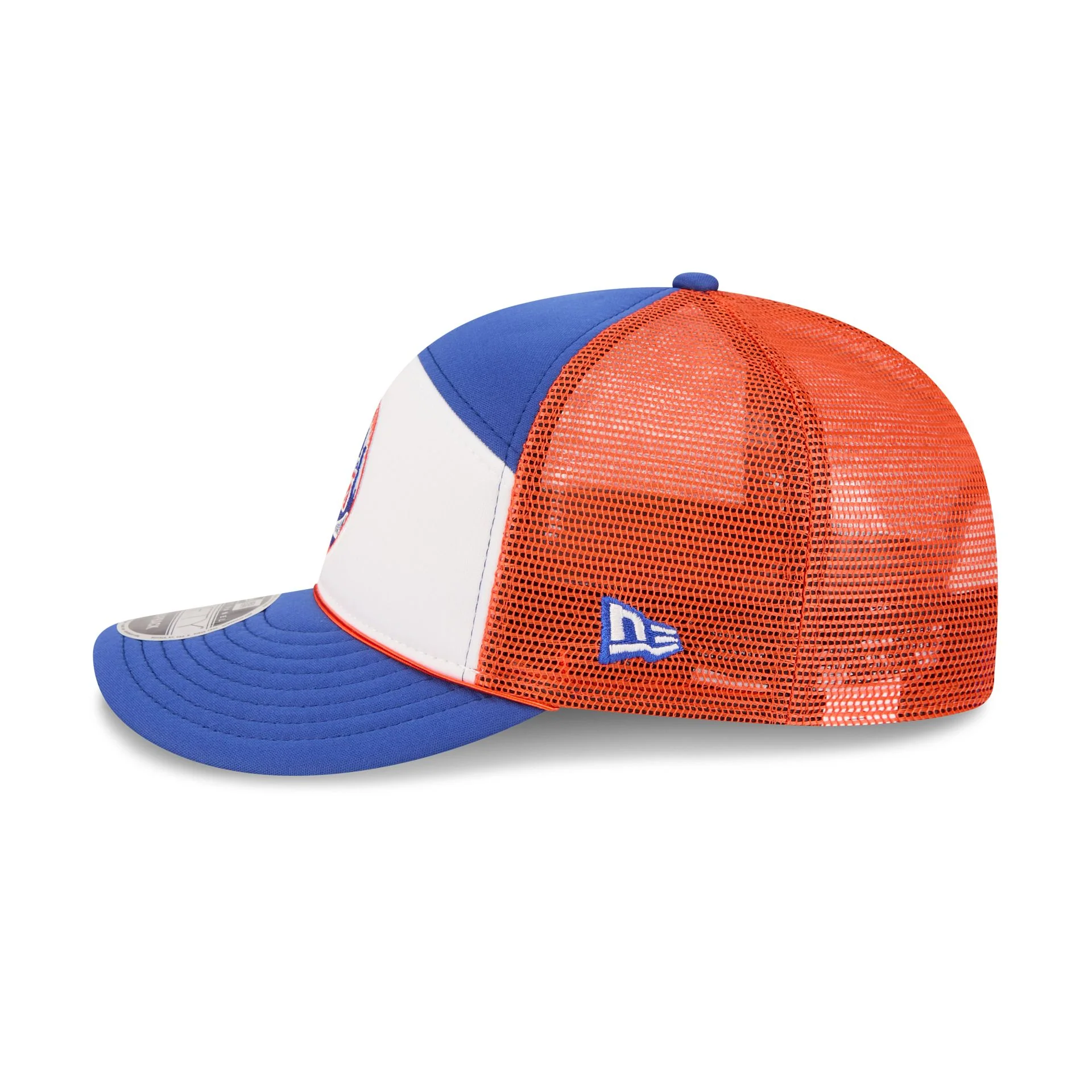 New York Mets Blocked Split Panel 9FIFTY Trucker Hat - Image 4