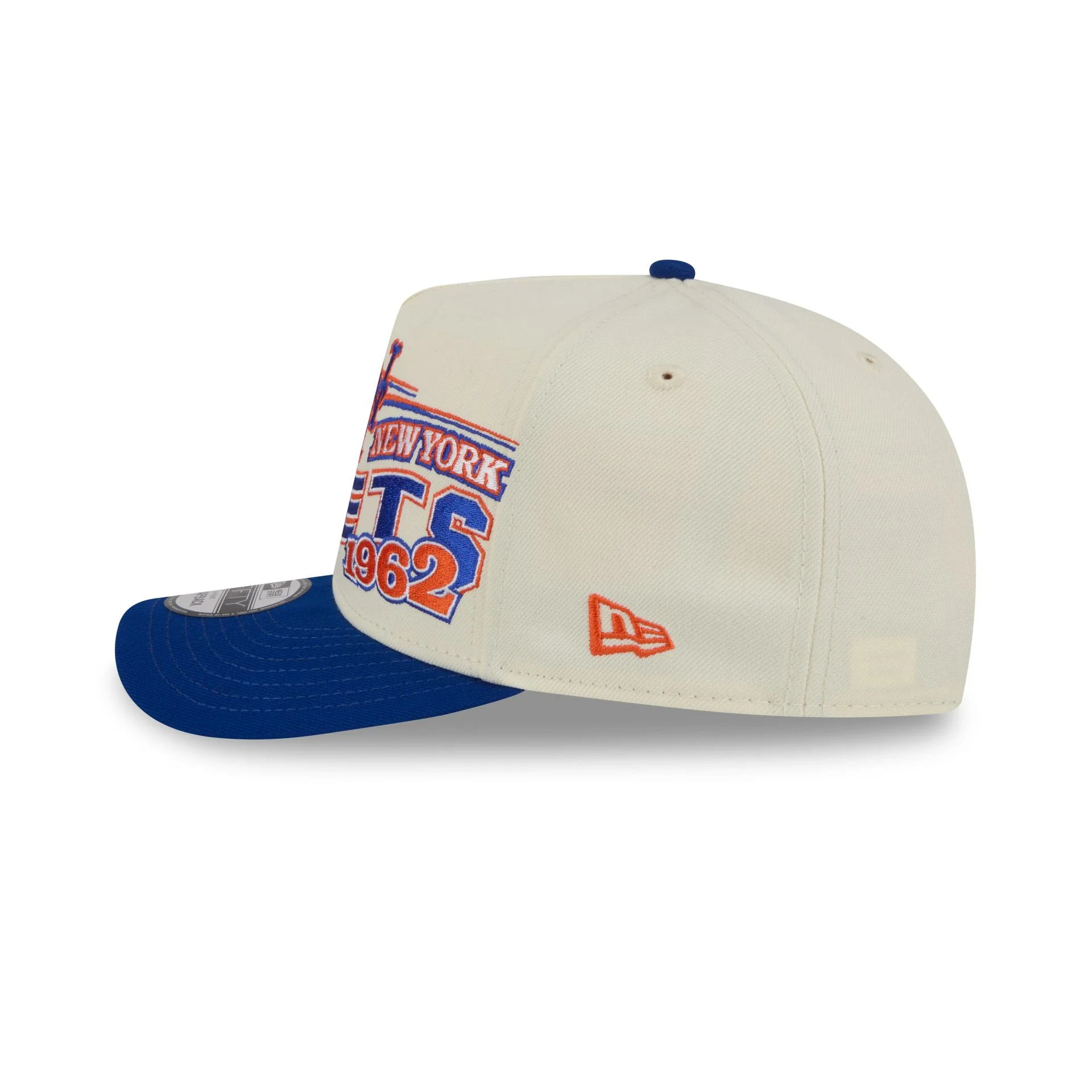New York Mets Chrome White Classic 9FIFTY A-Frame Snapback Hat - Image 4