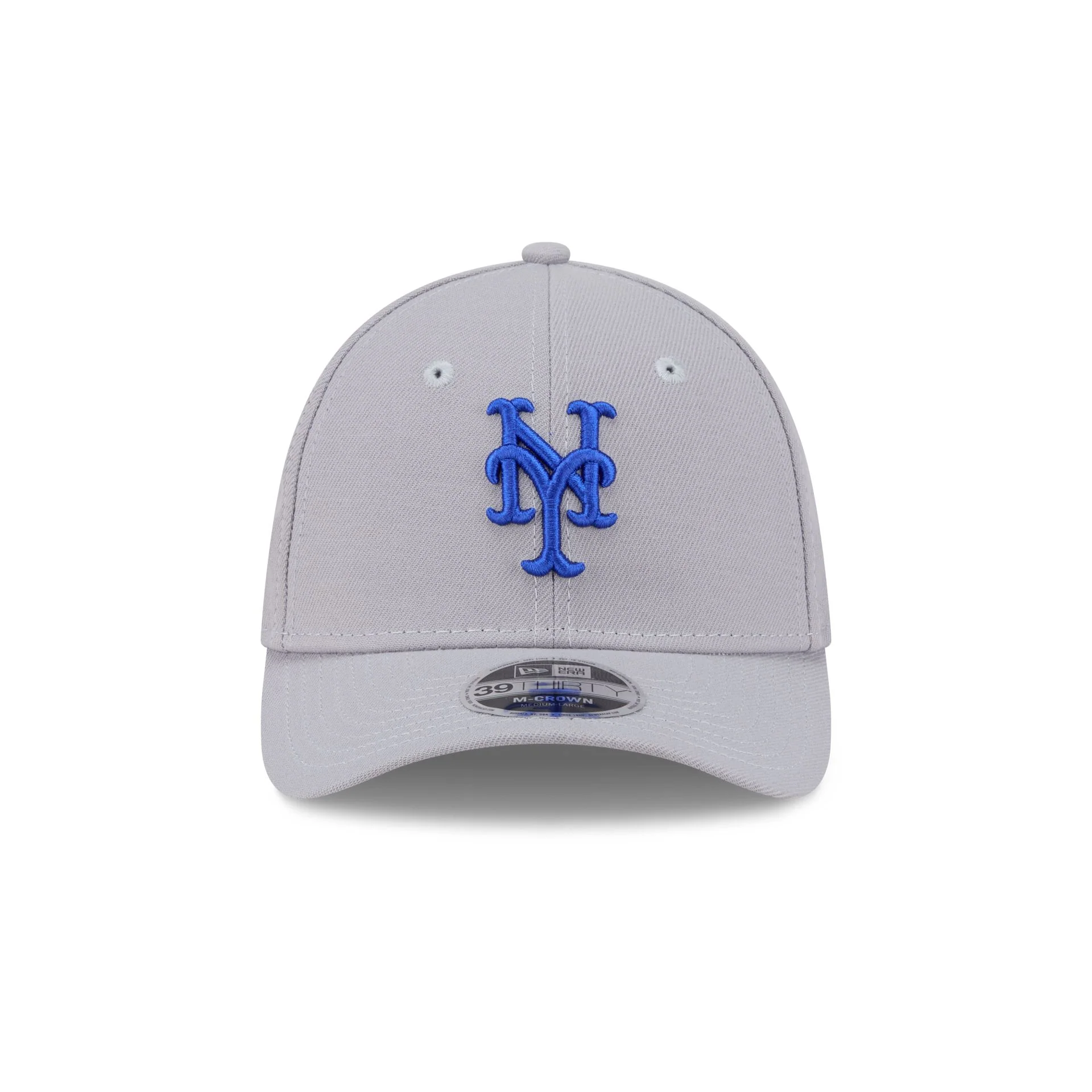 New York Mets Gray 39THIRTY M-Crown Stretch Fit Hat - Image 2
