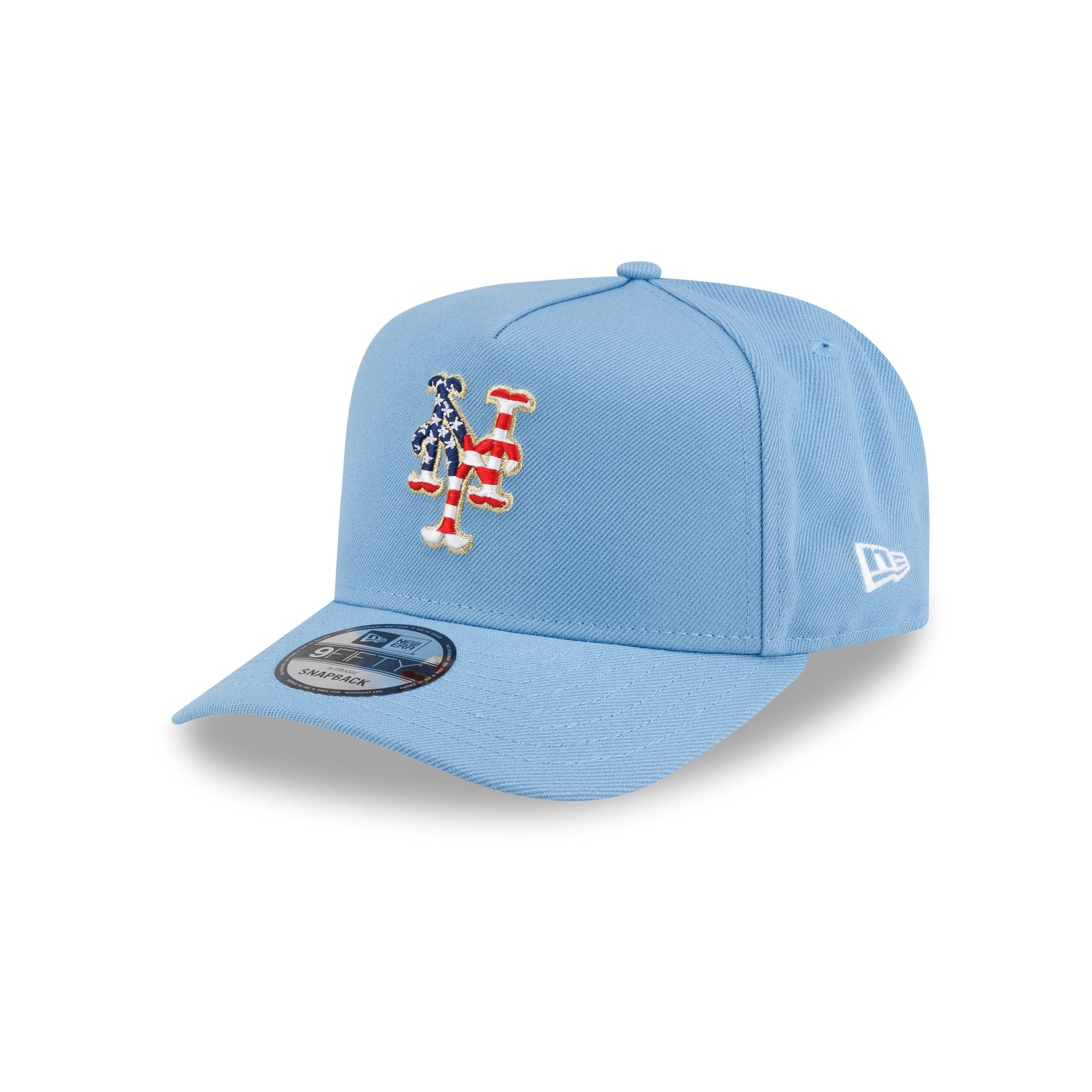 New York Mets Red, White & Blue 9FIFTY A-Frame Snapback Hat - Image 3