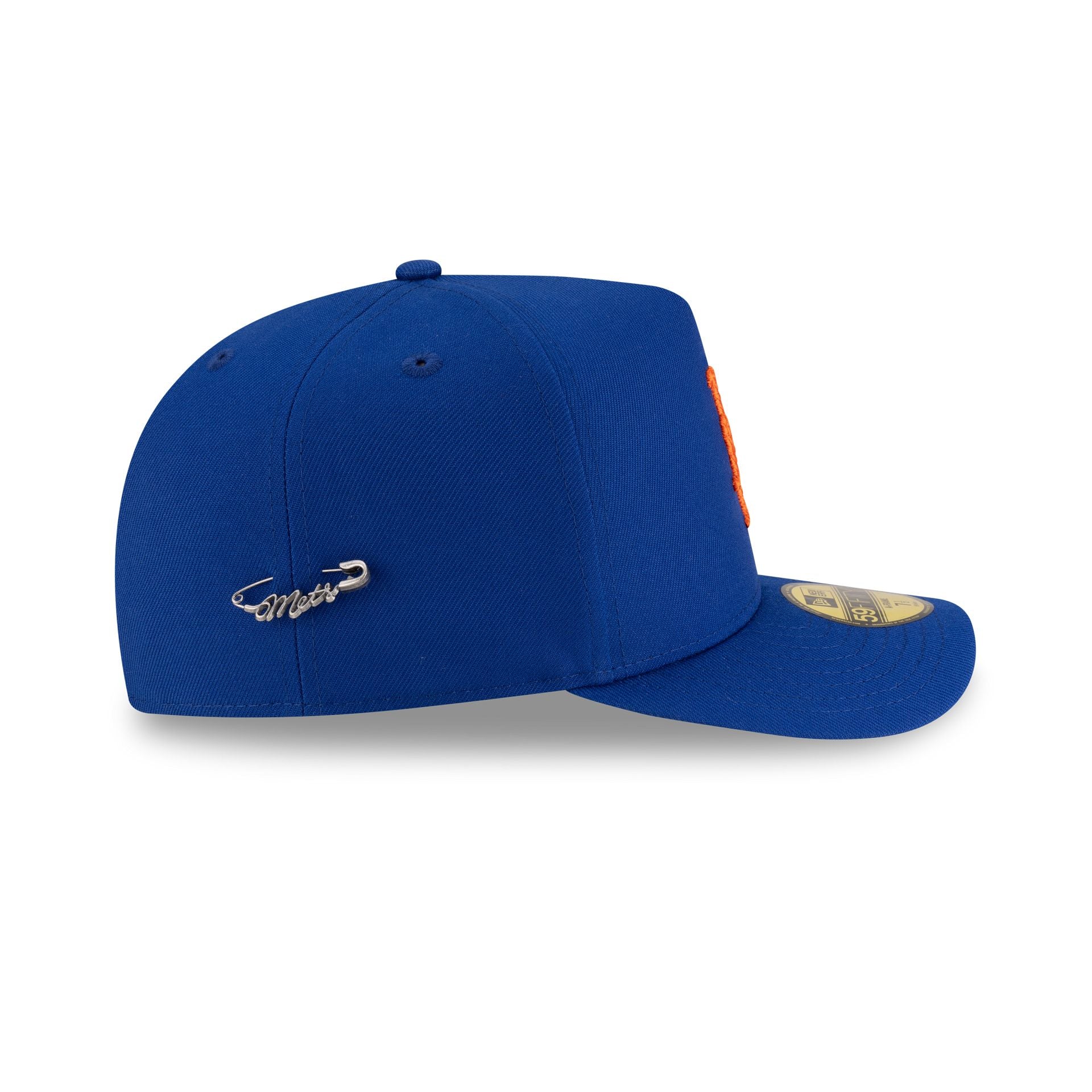New York Mets Script Safety Pin 59FIFTY A-Frame Fitted Hat - Image 4