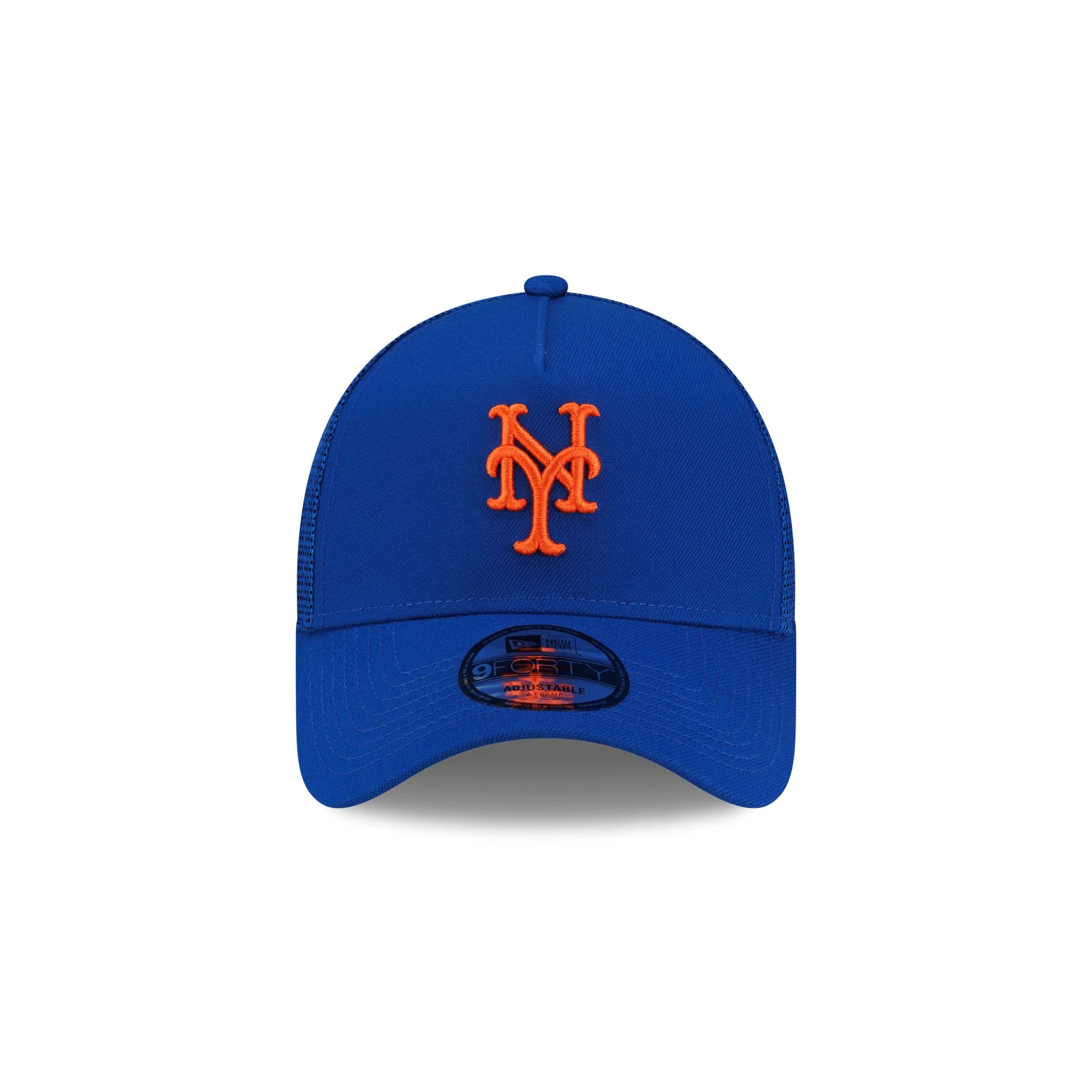 New York Mets Side Script 9FORTY A-Frame Trucker Hat - Image 2