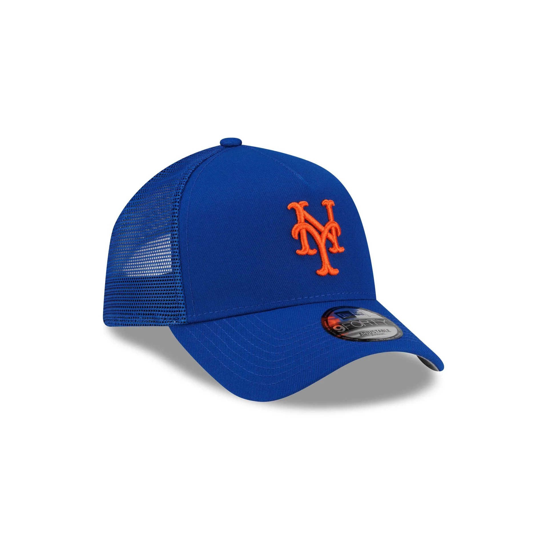 New York Mets Side Script 9FORTY A-Frame Trucker Hat - Image 3