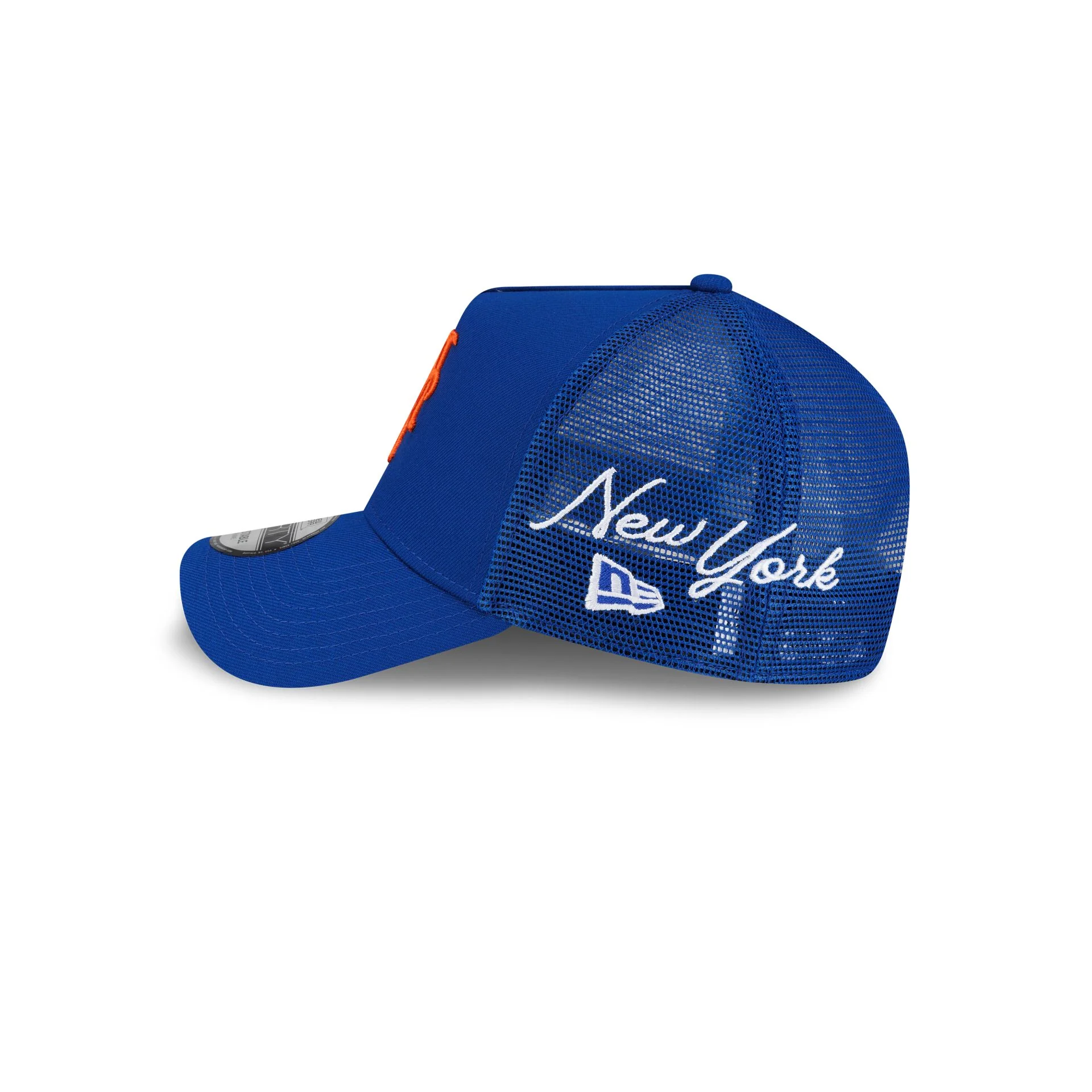 New York Mets Side Script 9FORTY A-Frame Trucker Hat - Image 4