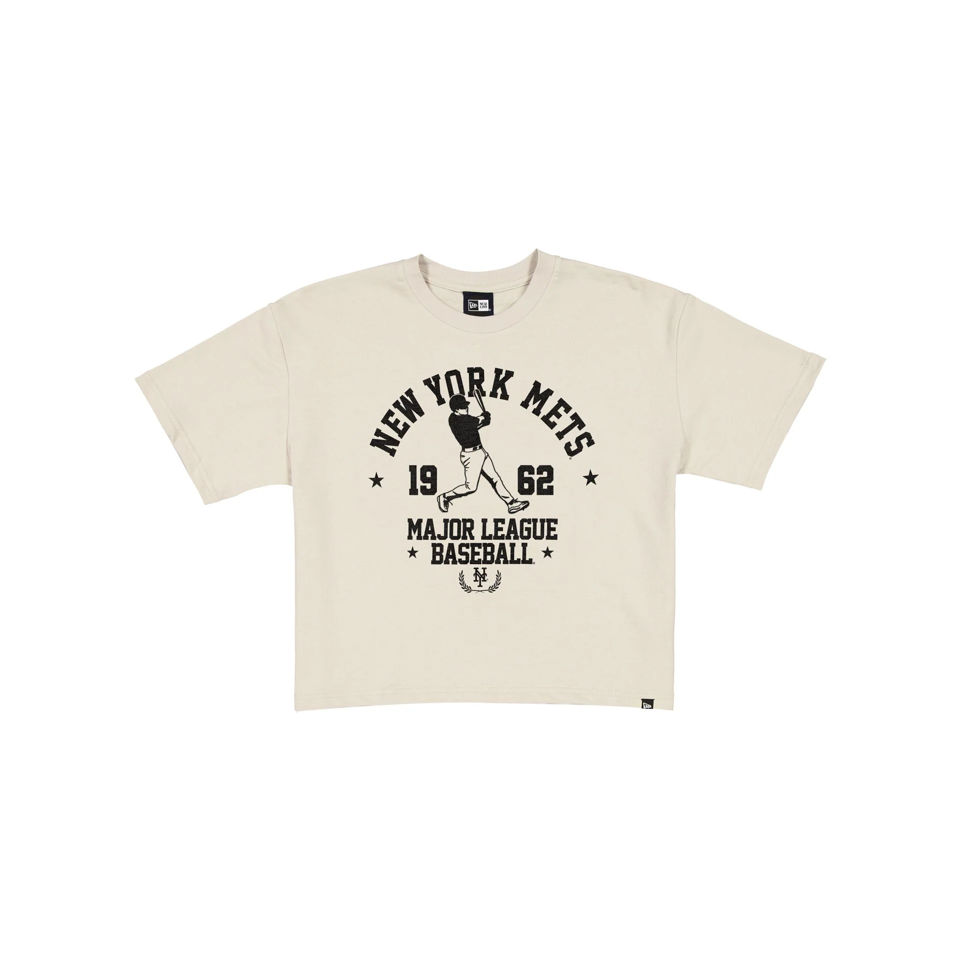 New York Mets Throwback Prep Stone Women's Cropped T-Shirt