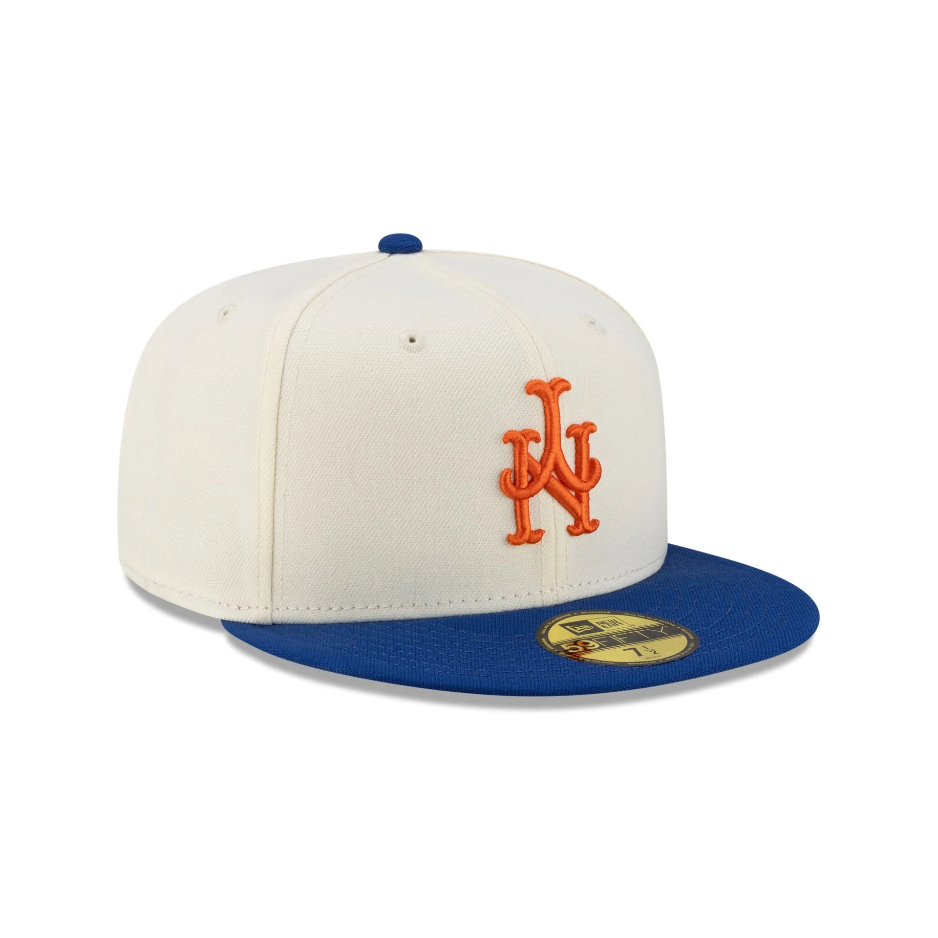 New York Mets Upside Down Logo Chrome 59FIFTY Fitted Hat - Image 3