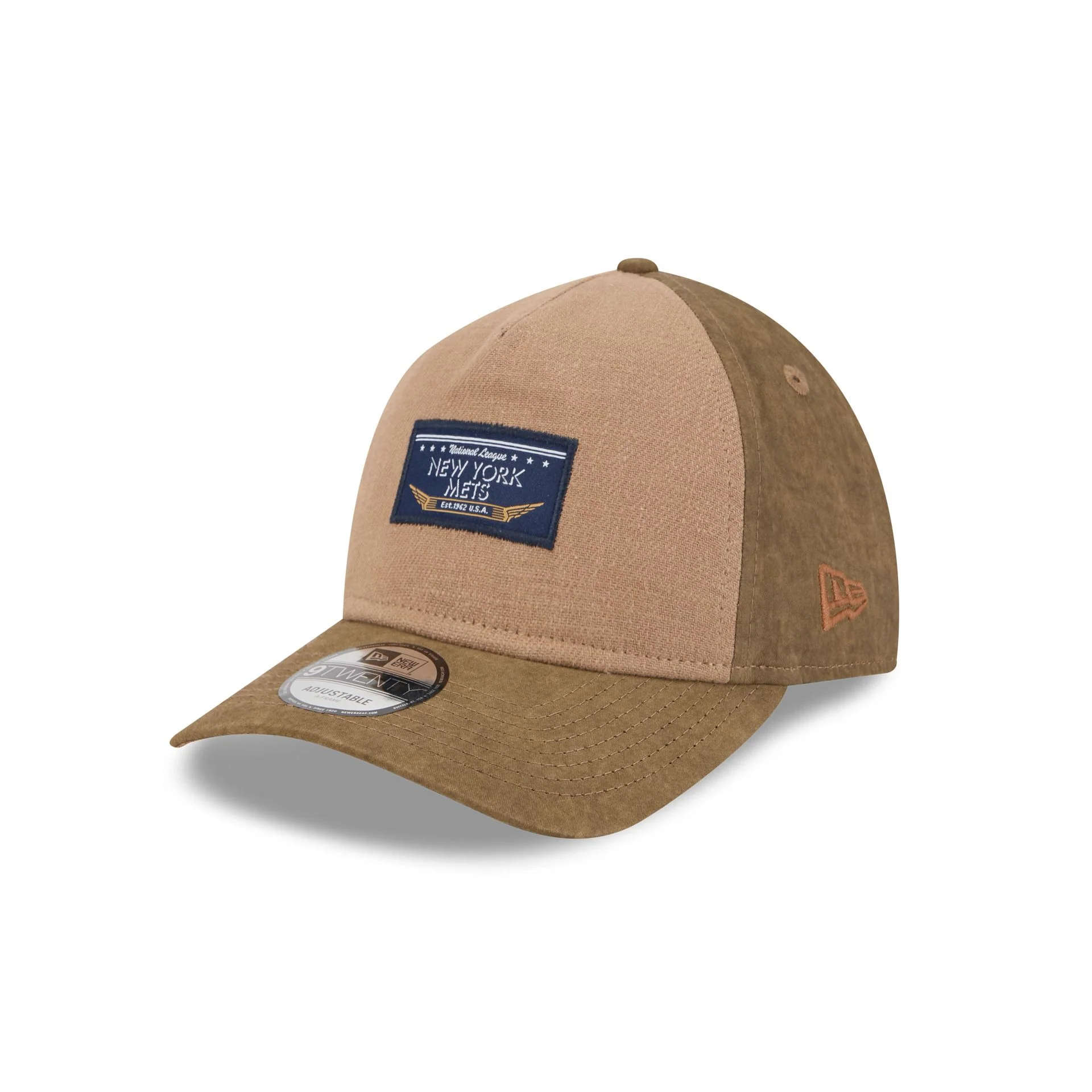 New York Mets Utility Linen 9TWENTY A-Frame Adjustable Hat - Image 3