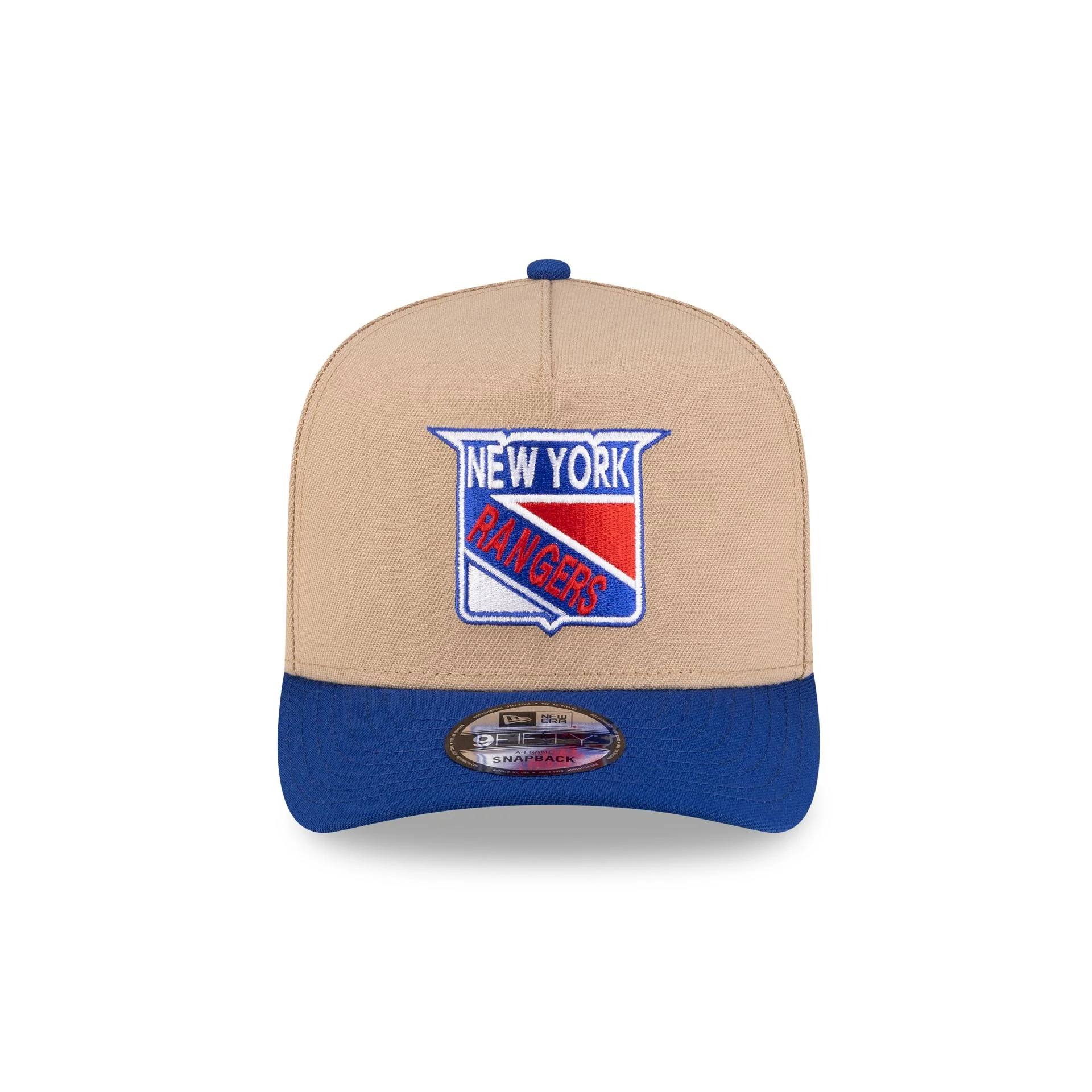 New York Rangers Camel 9FIFTY A-Frame Snapback Hat - Image 2