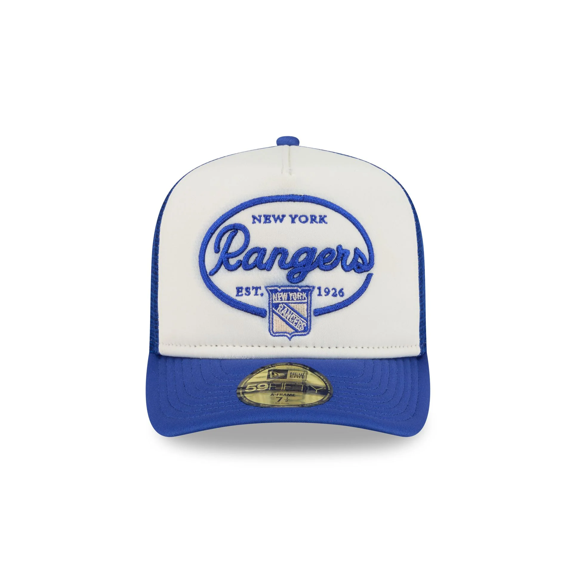 New York Rangers Chrome 59FIFTY Fitted Trucker Hat - Image 2