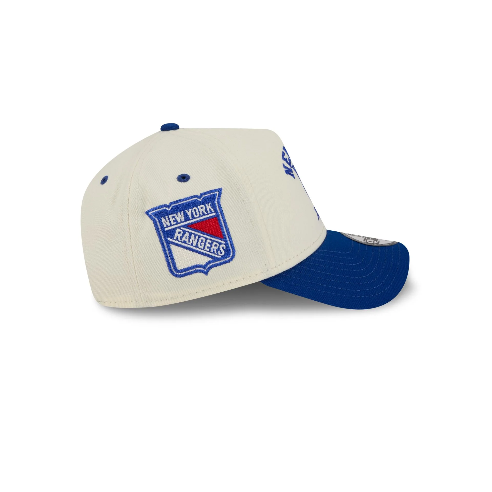 New York Rangers Chrome White Arched 9FORTY A-Frame Snapback Hat - Image 4