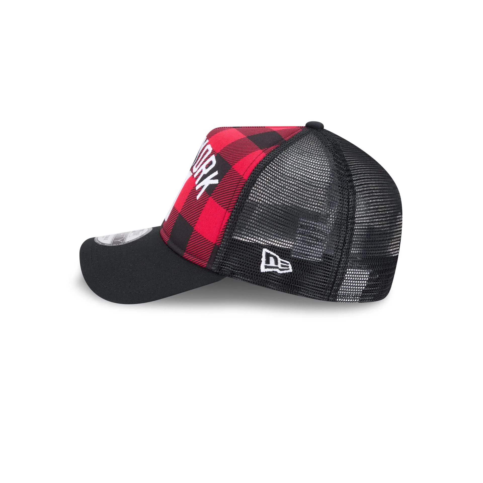 New York Rangers Evergreen Check 9FORTY A-Frame Trucker Hat - Image 4